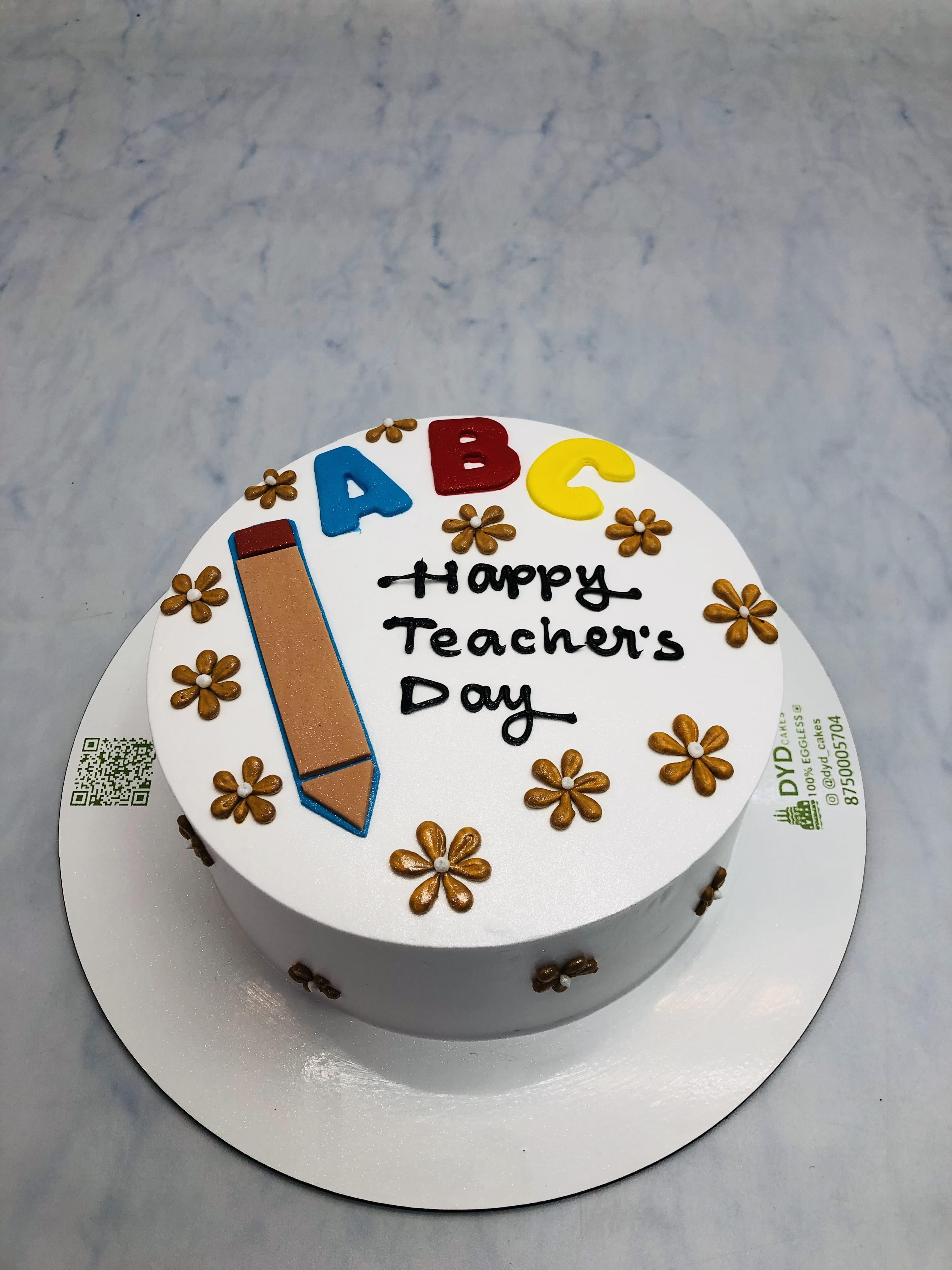 A B C Teachers Day Cake