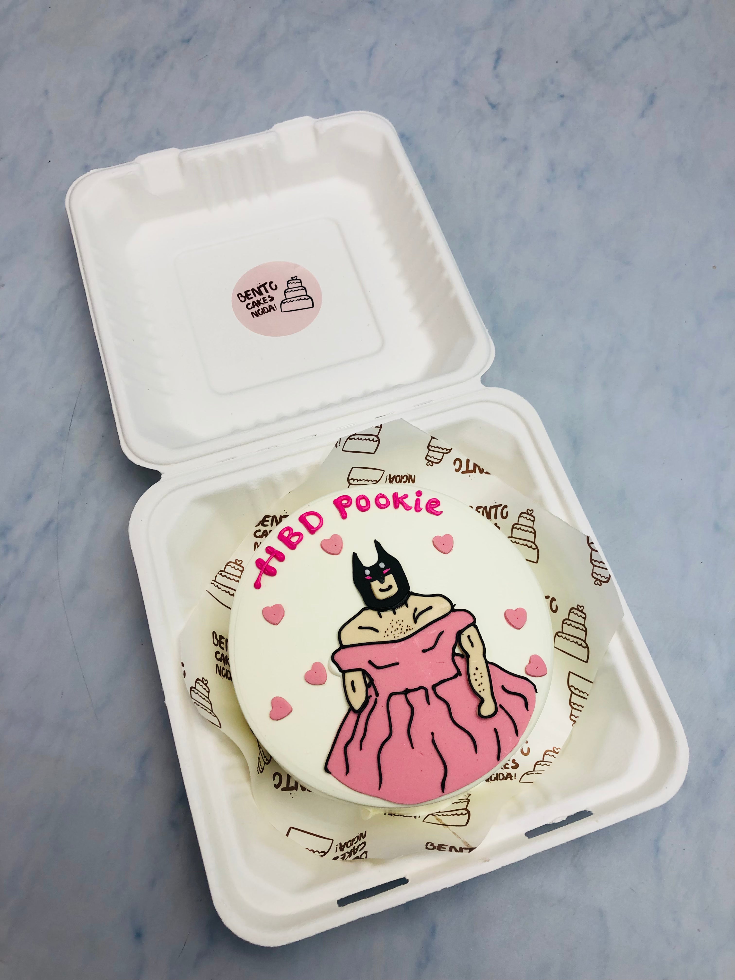 HBD Pookie Theme Bento Cake