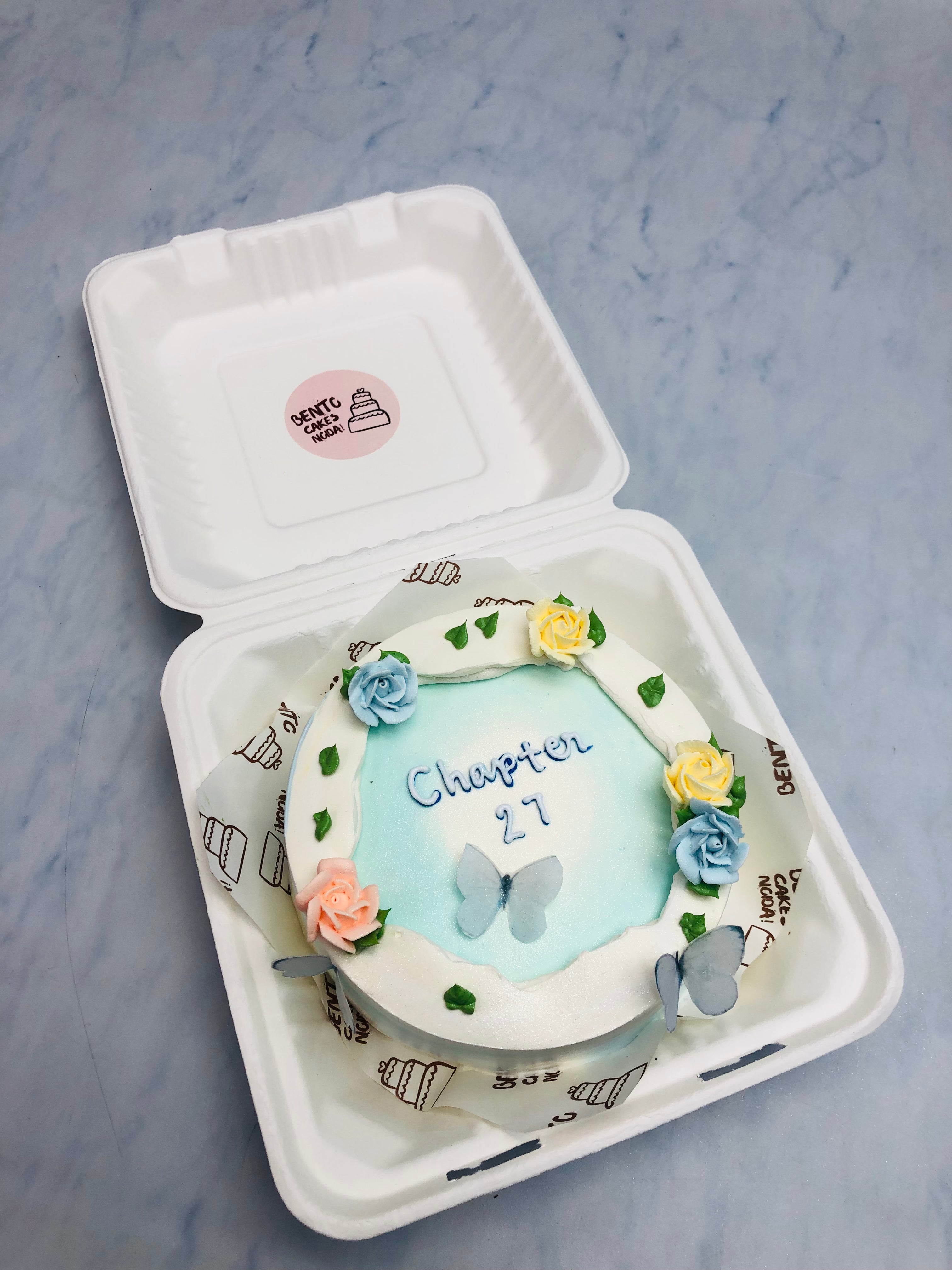 Beautiful Floral Theme Bento Cake