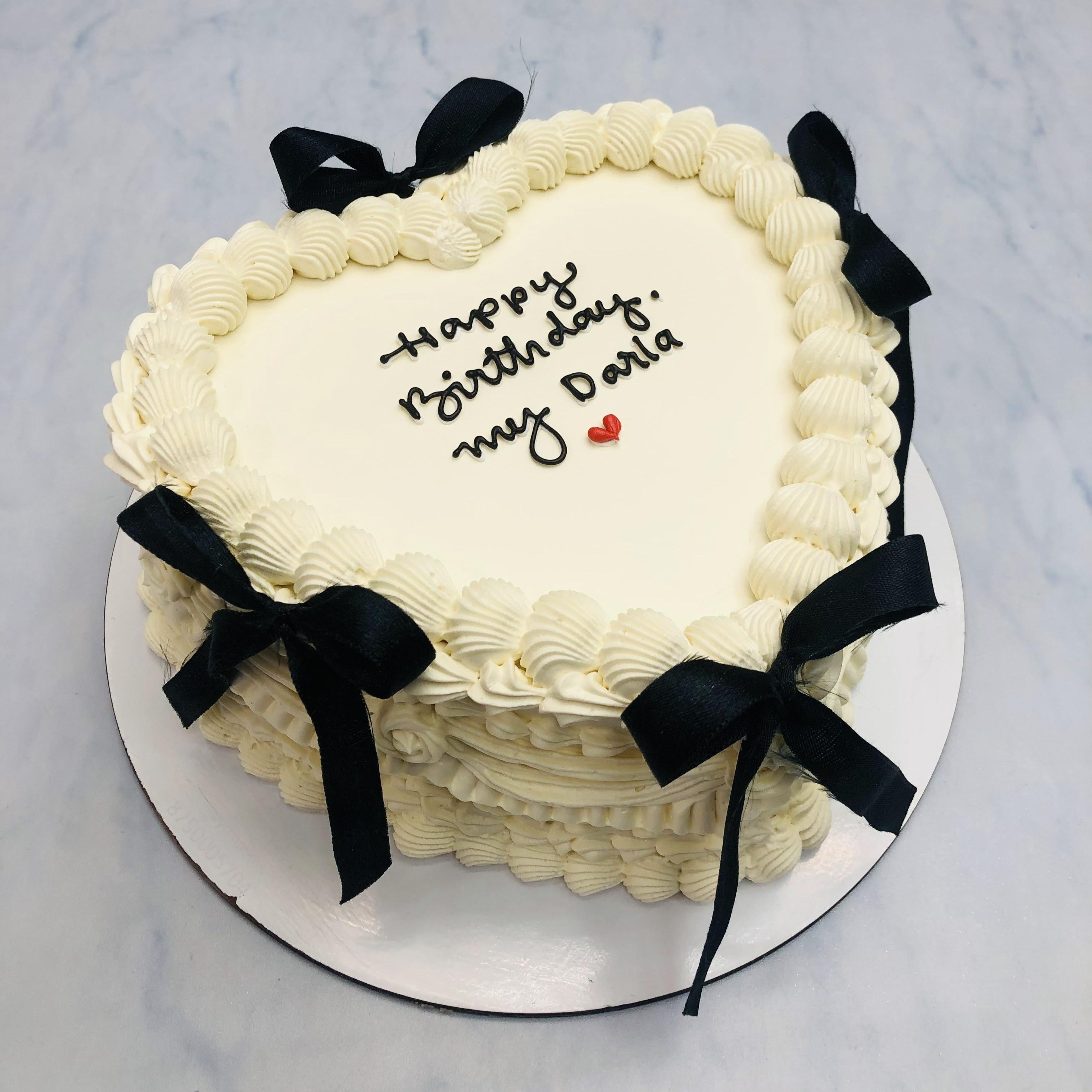 Birthday Wish Heart Shape Cake