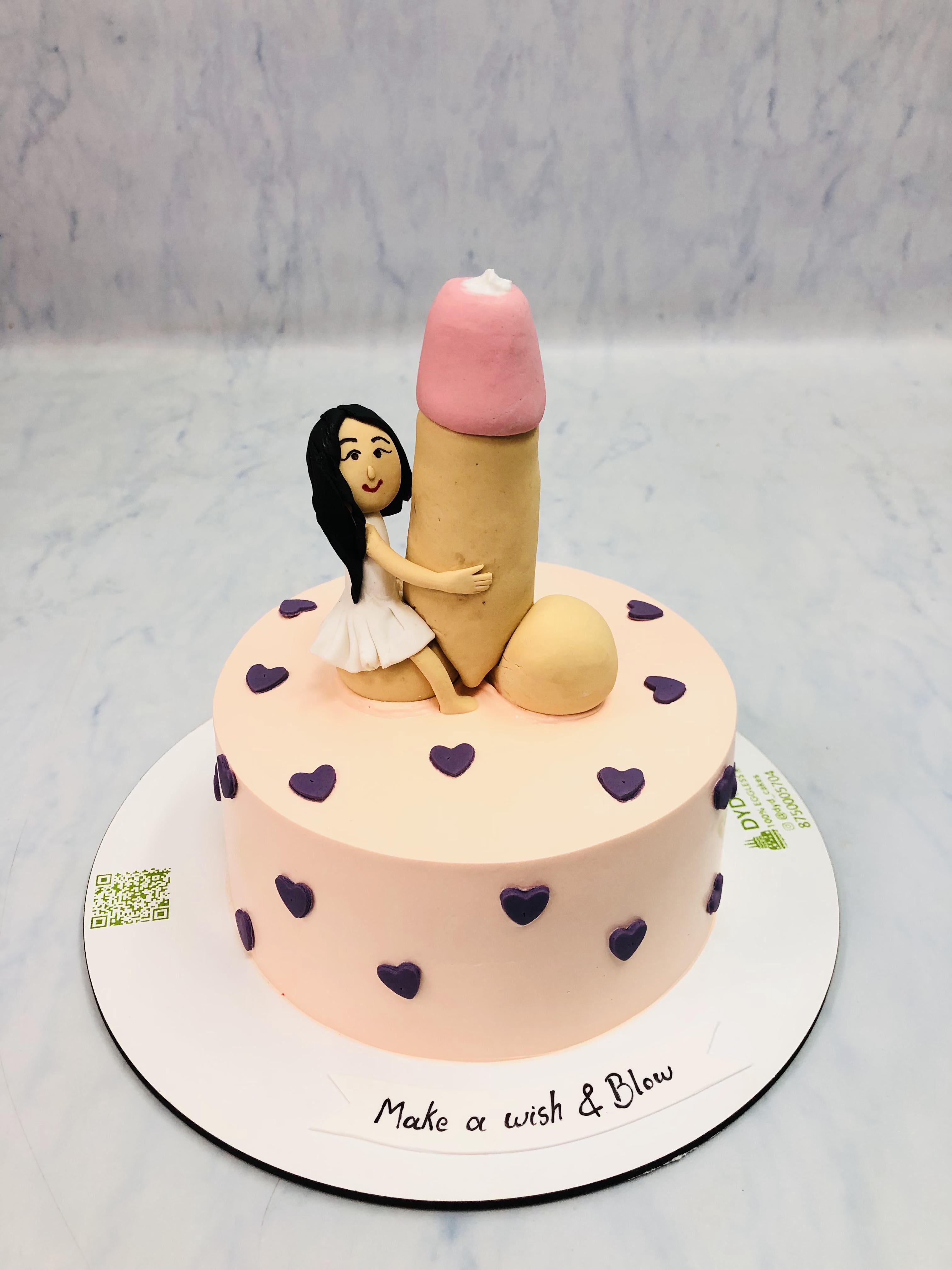 Girl With Dick Theme Cake