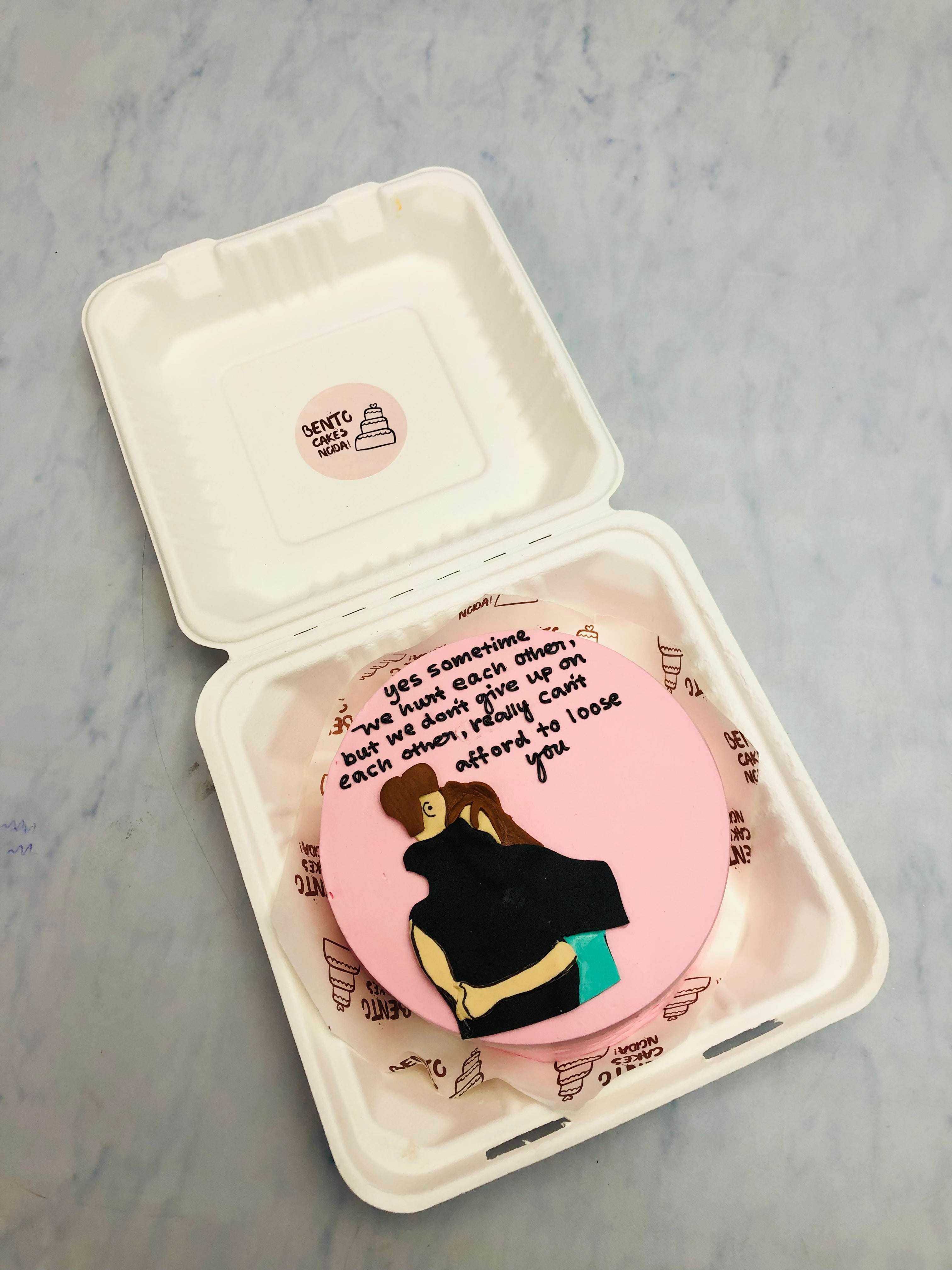 Message Theme Couple Bento Cake