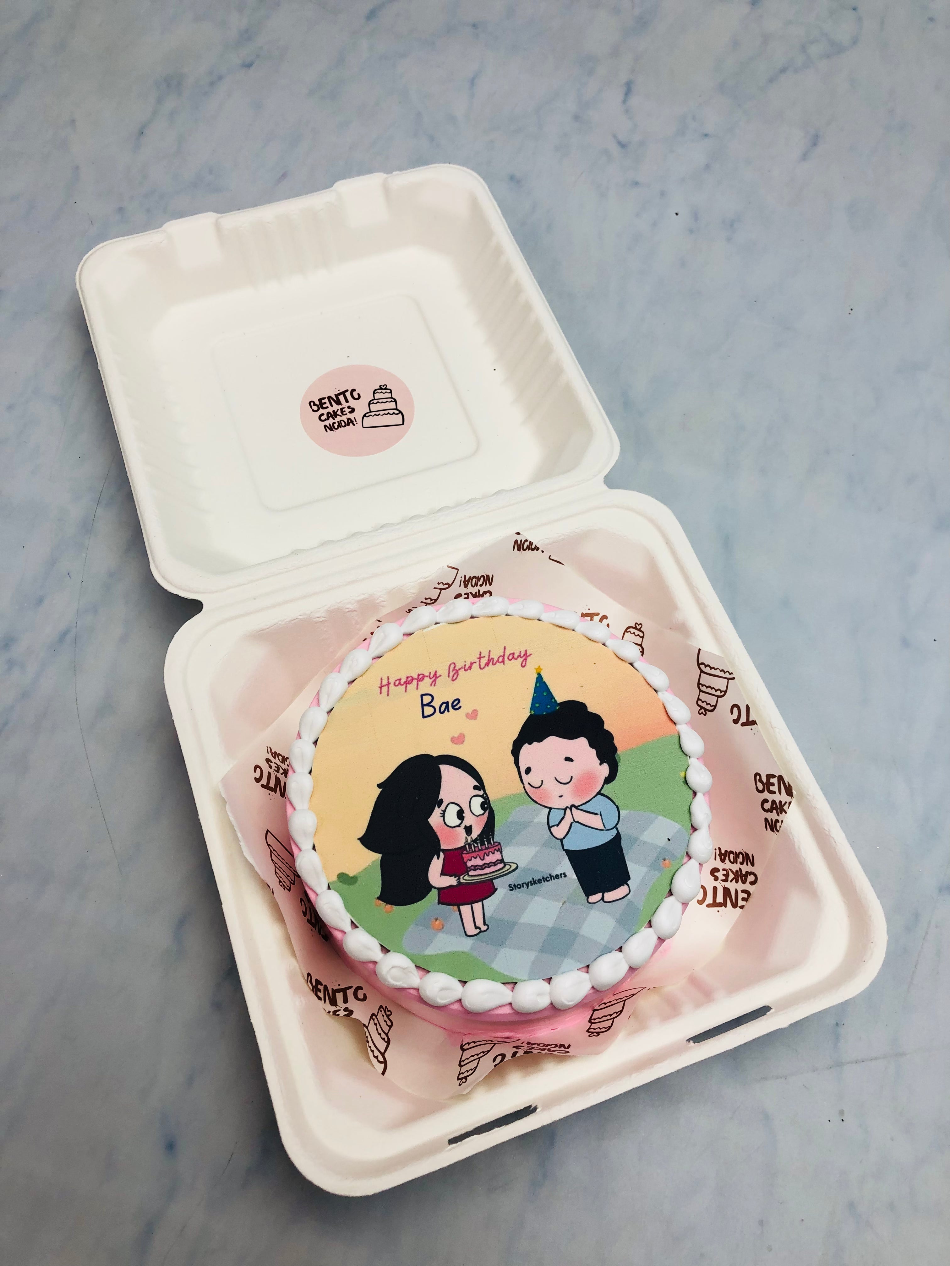 Cartoons Theme Birthday Bento Cake