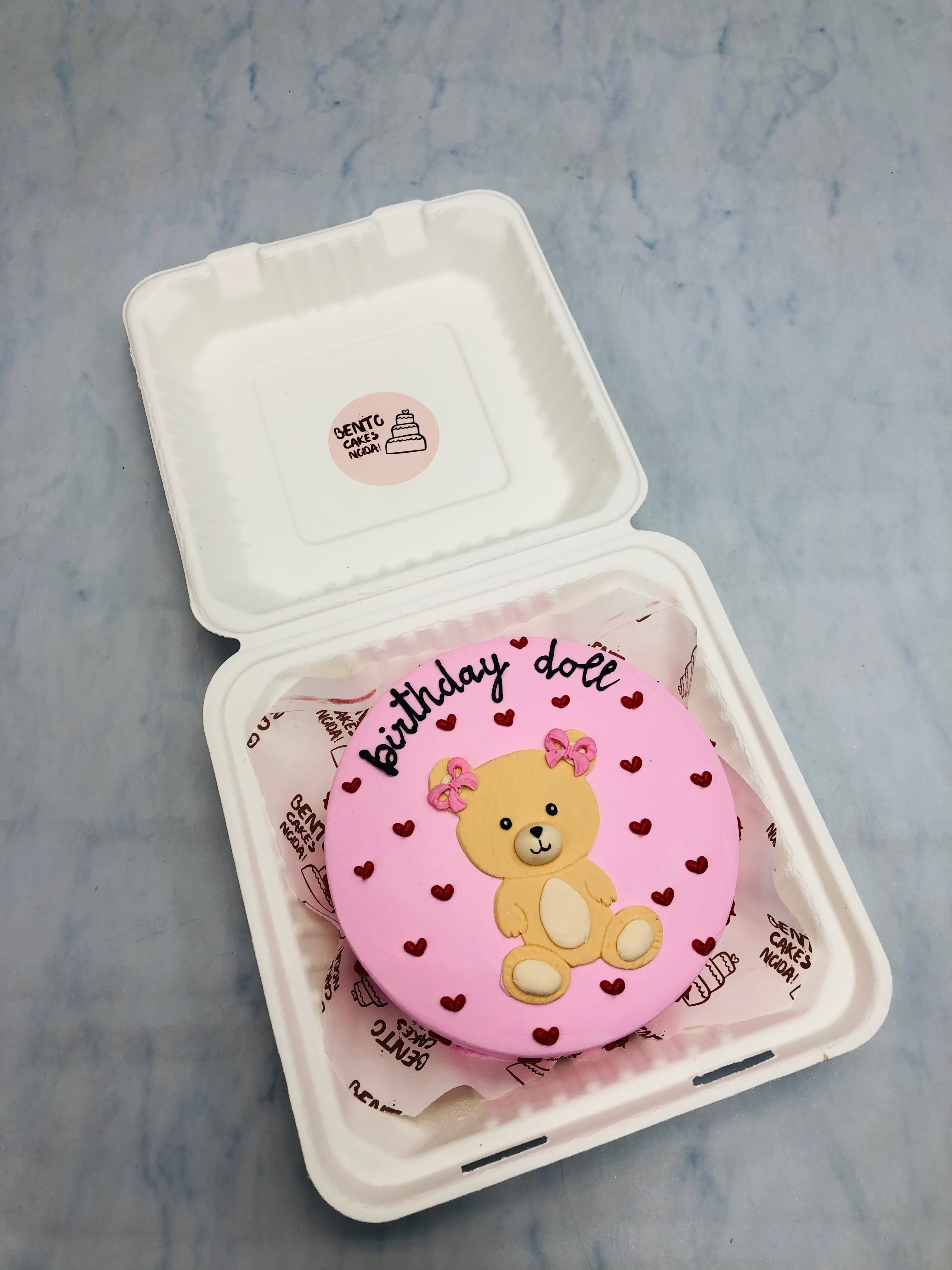 Teddy Theme Cute Bento Cake