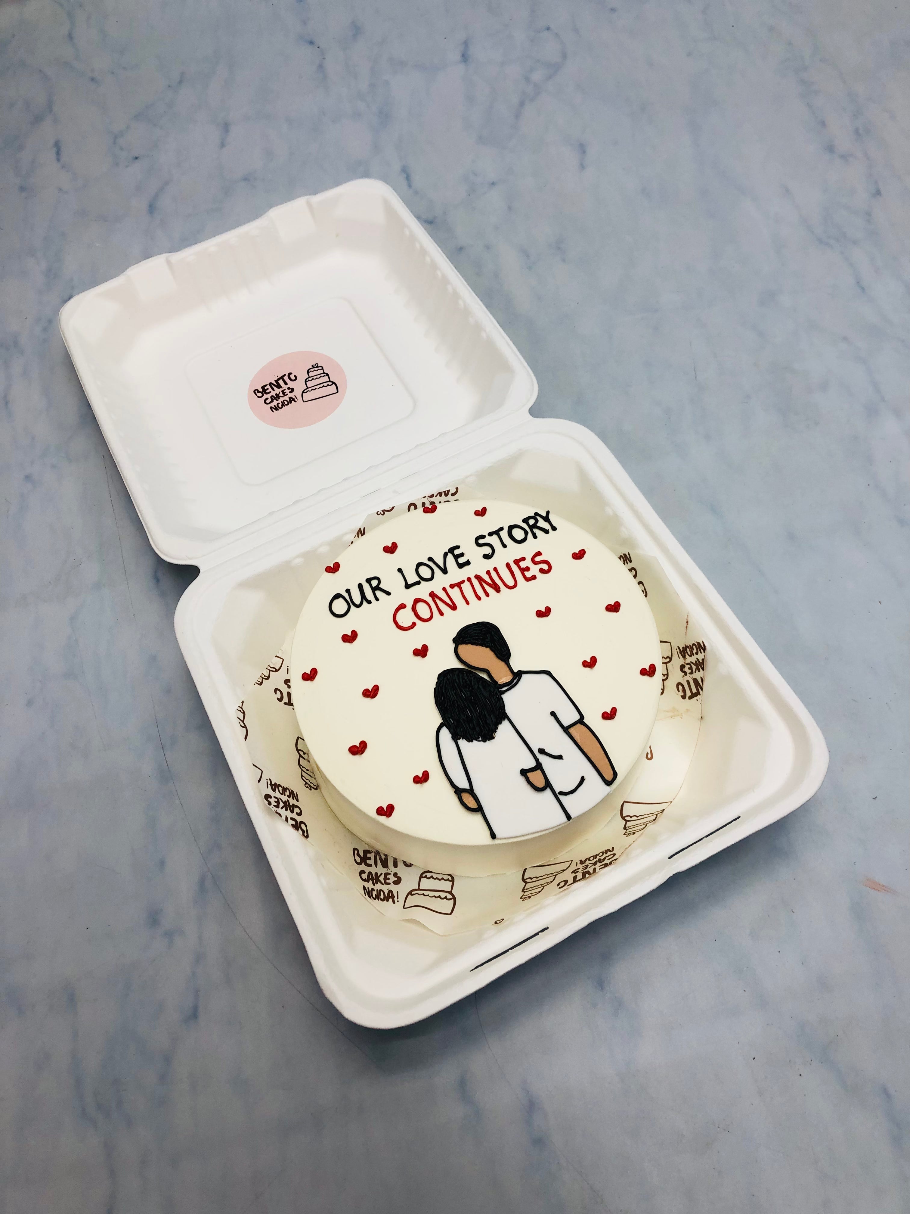 Love Story Theme Bento Cake