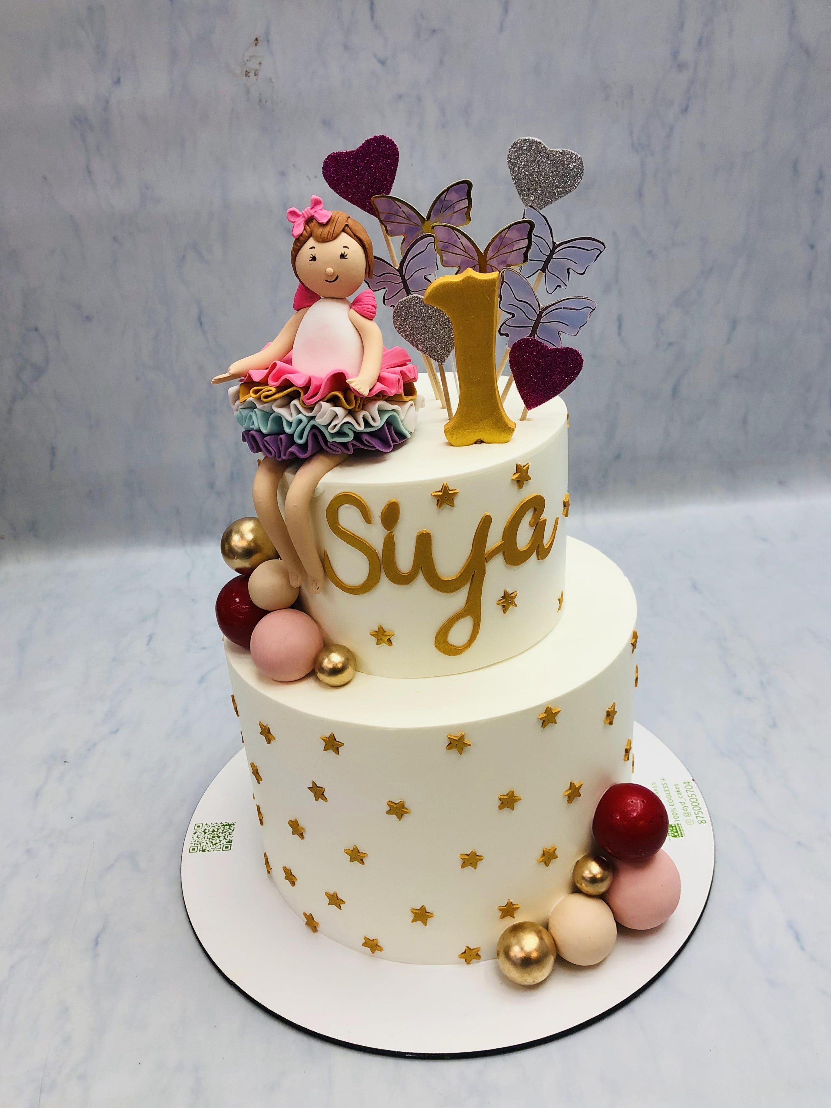 Cute Girl Beautiful Birthday Cake