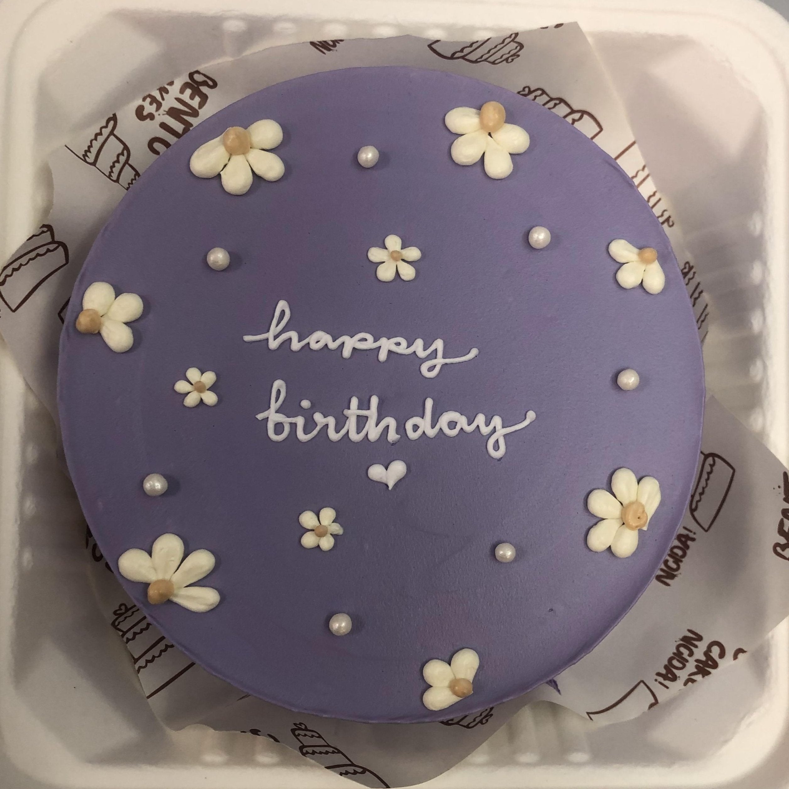 Basic Floral Birthday Cake