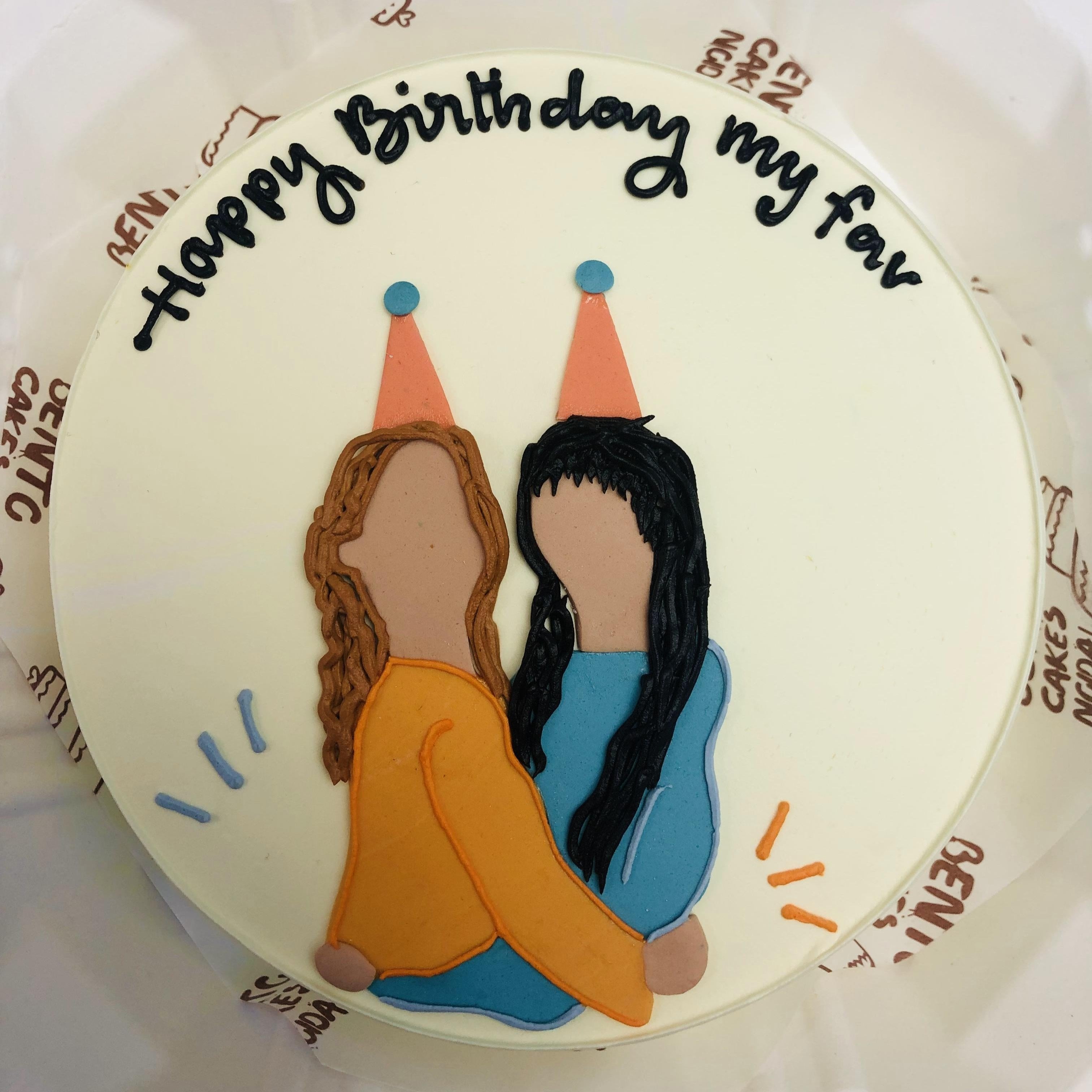 Favorite Friends Theme Birthday Cake