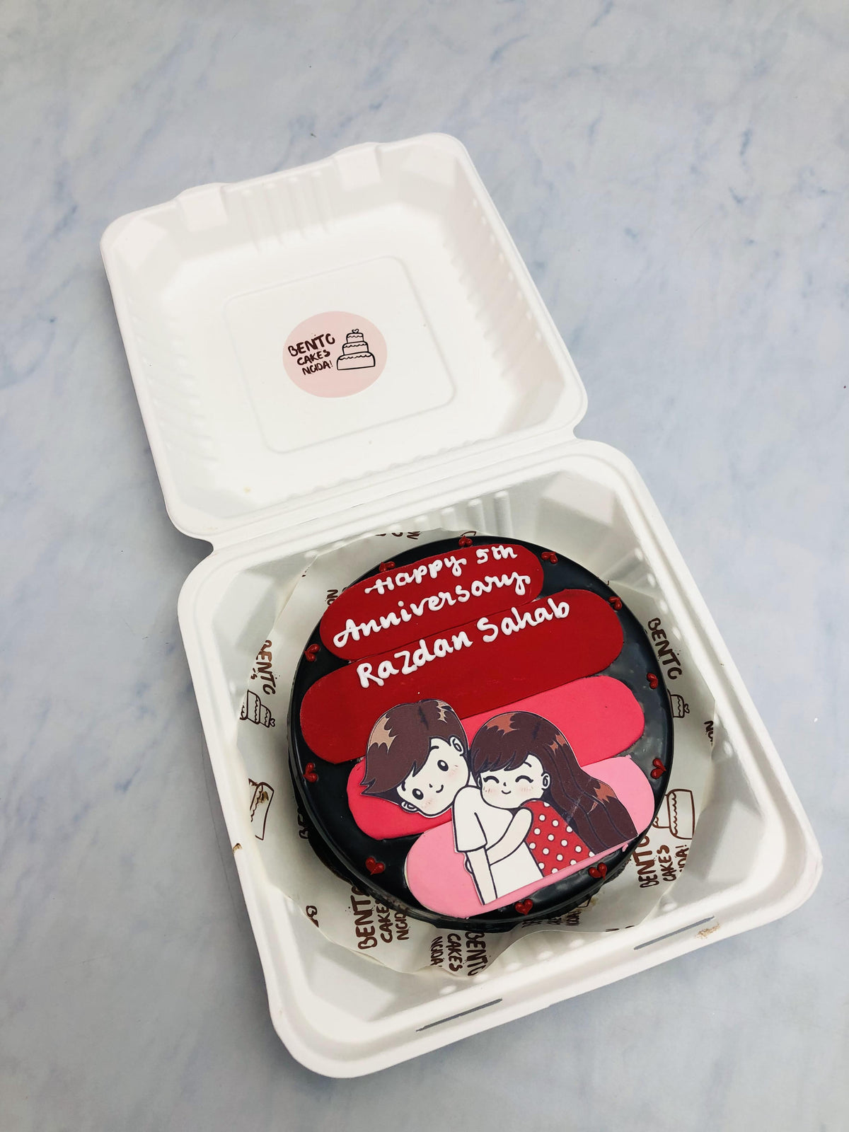 Couple Anniversary Bento Cake – Bento Cakes Noida