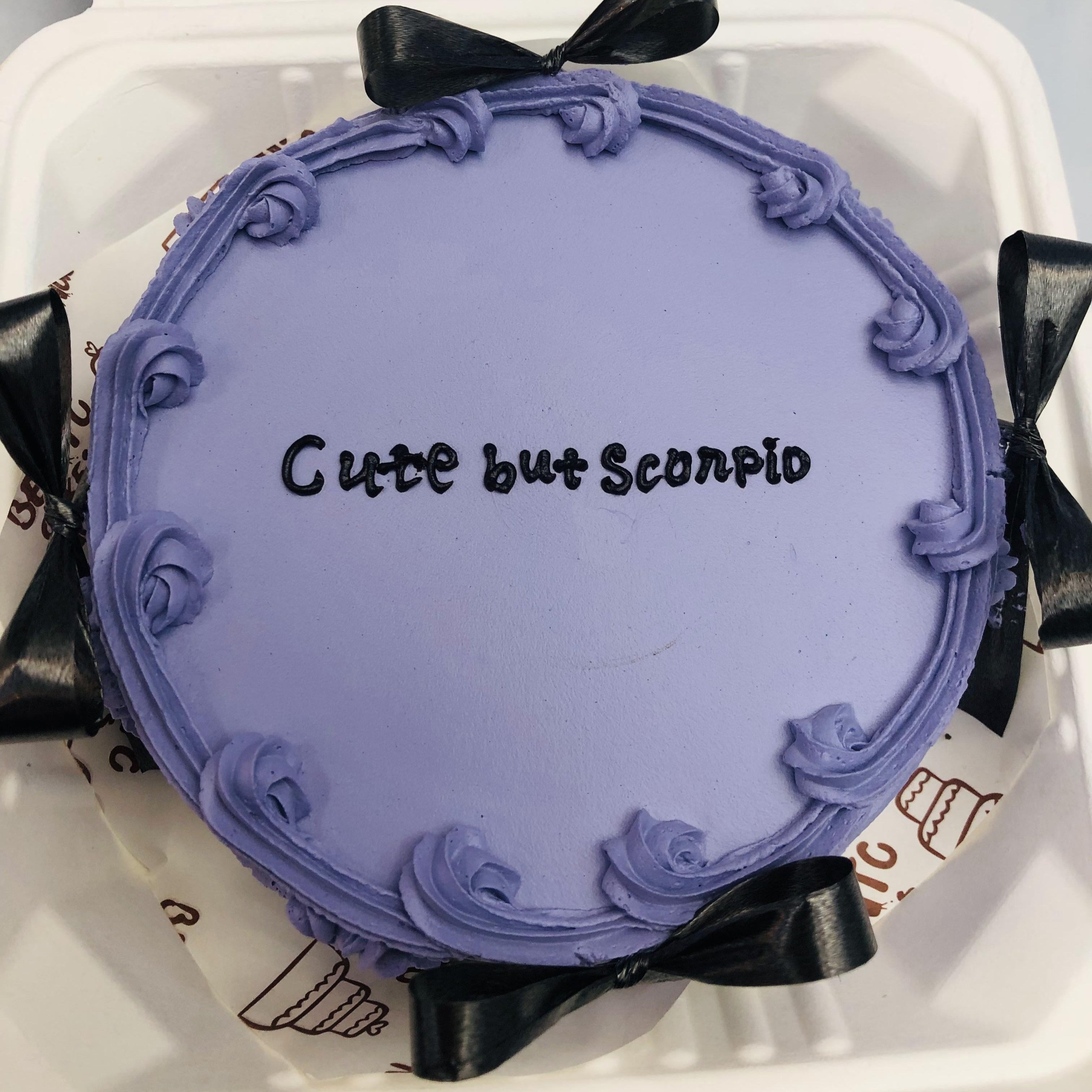 Cute But Scorpio Baby Blue Cake
