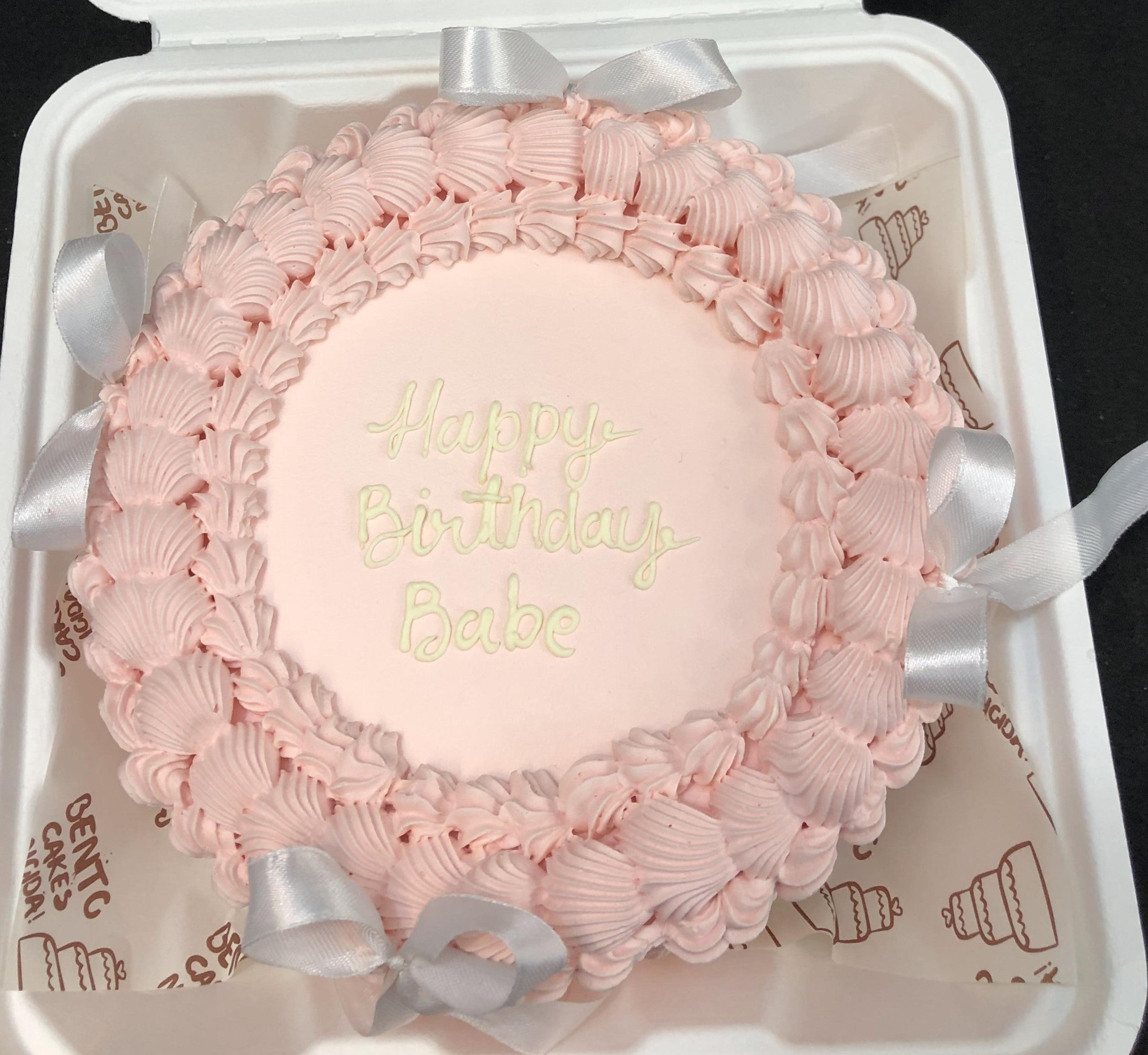 Rose Gold Round Birthday Cake