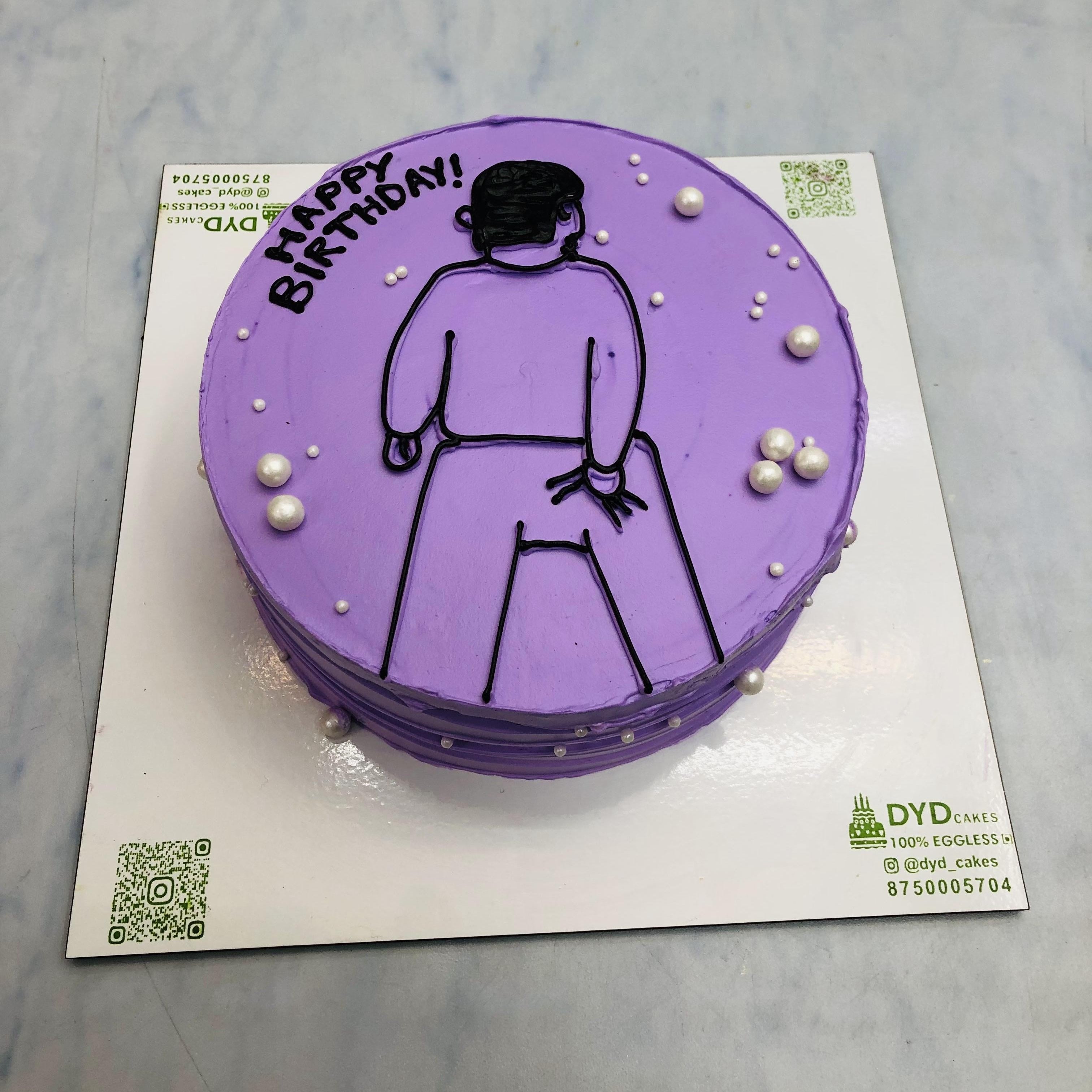 Men's Theme Basic Purple Cake