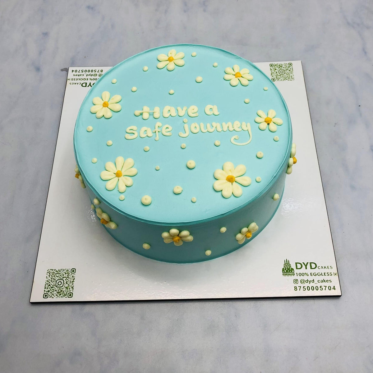 Safe Journey Theme Florals Cake