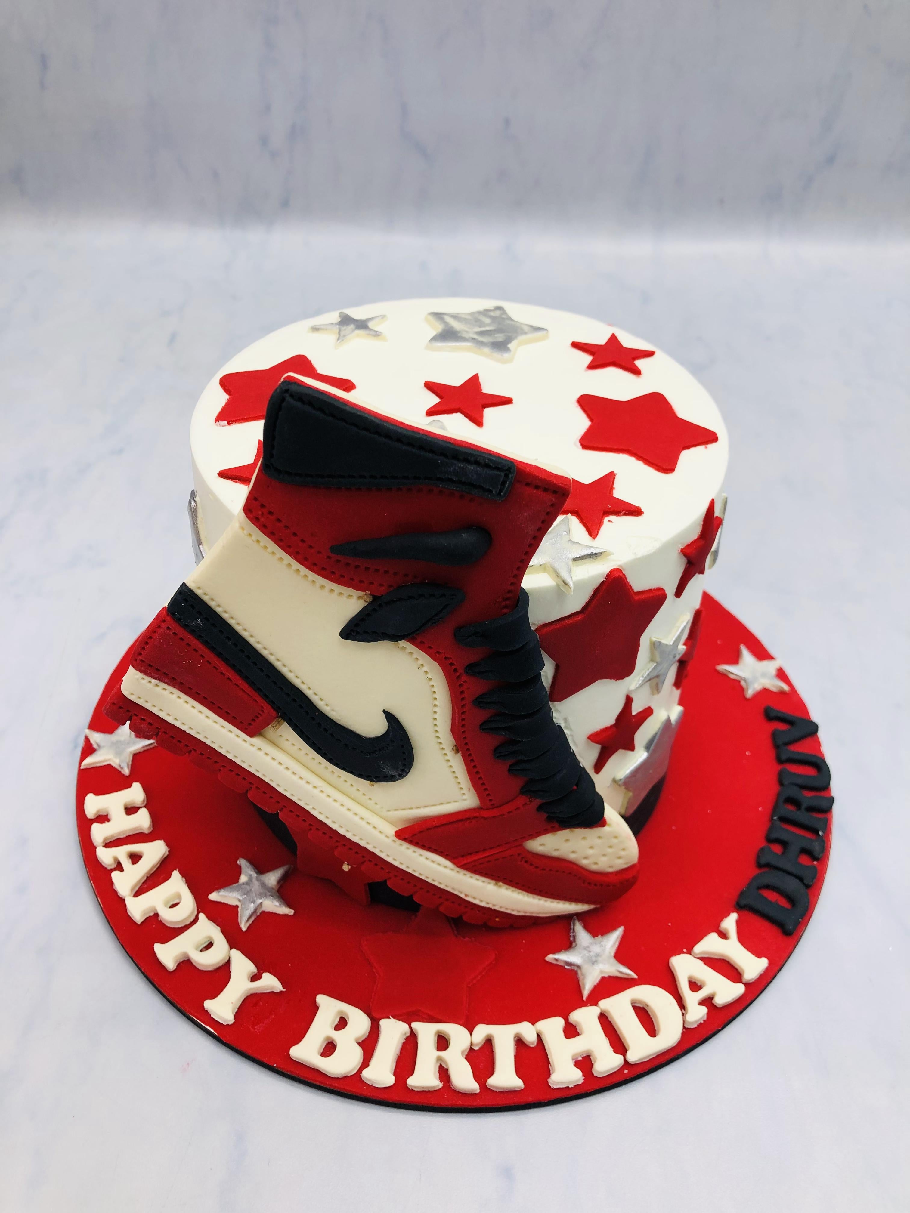 Jordan Shoes Theme Birthday Cake