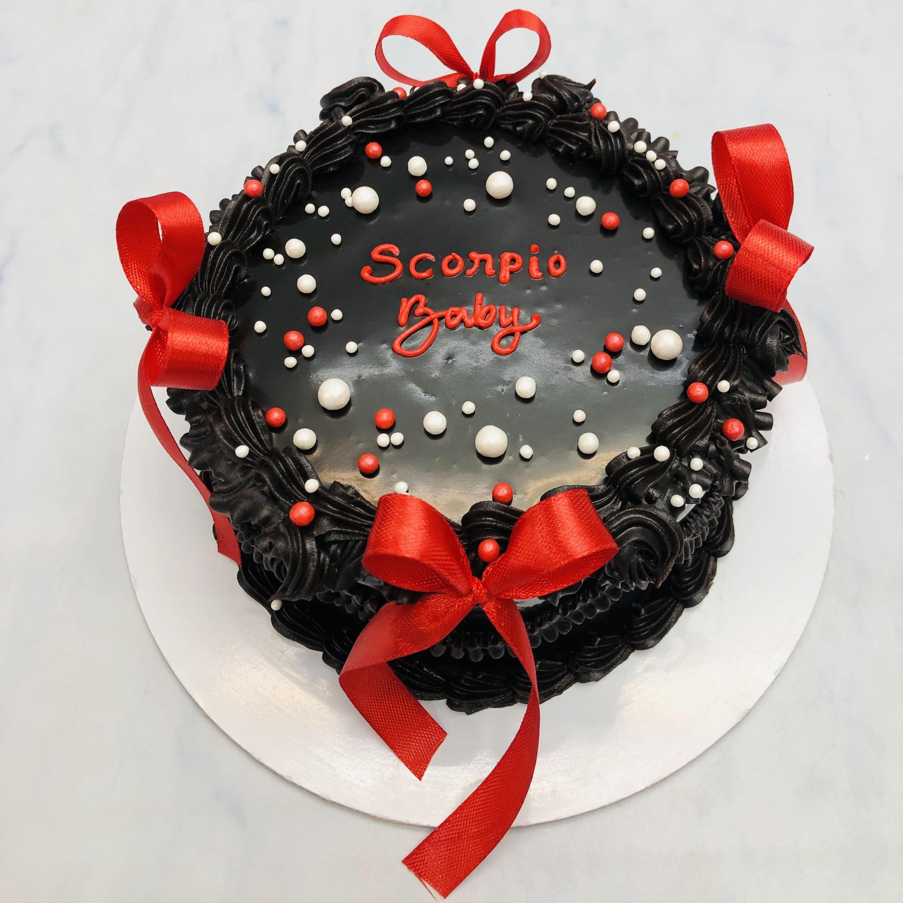 Scorpio Baby Theme Black Cake