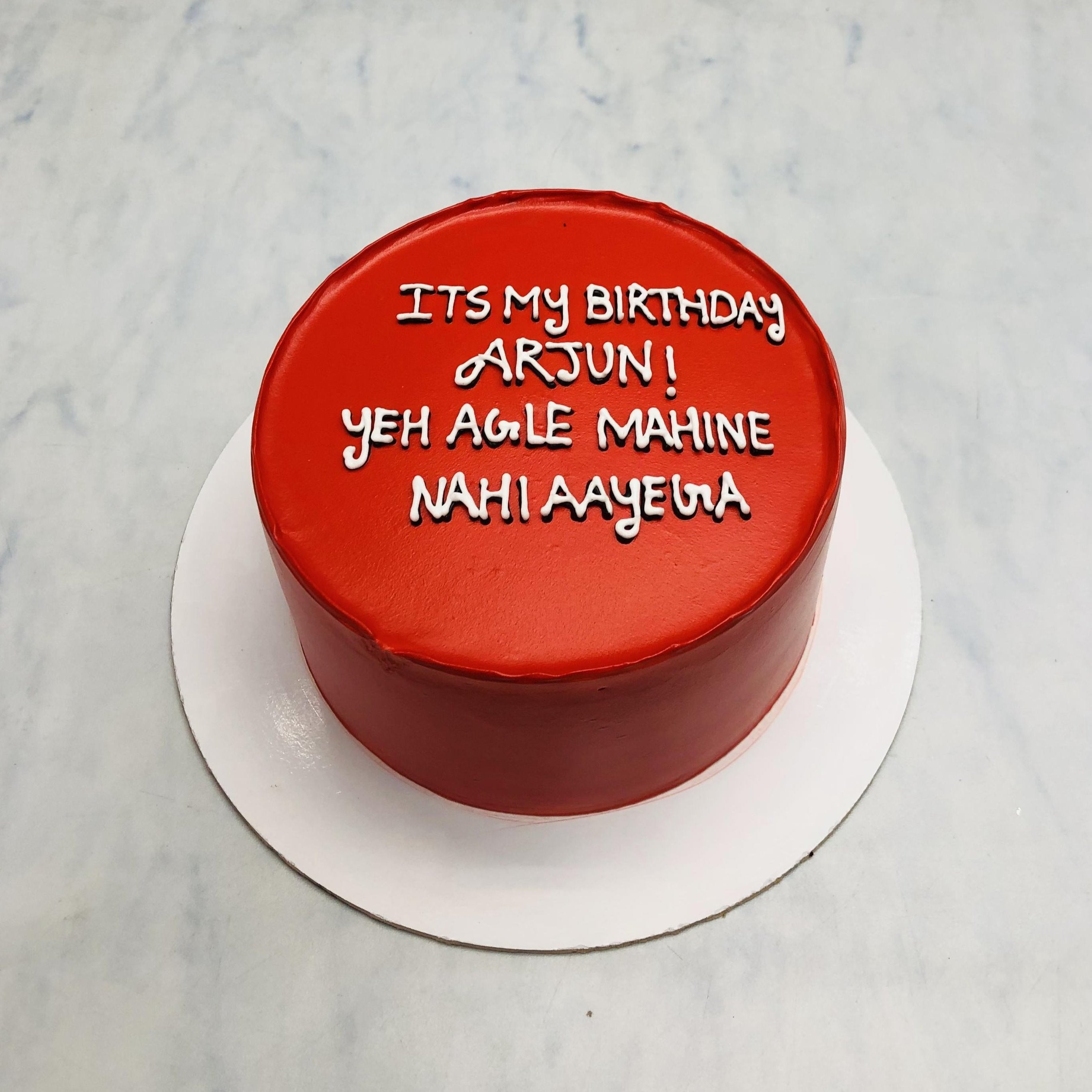 Dark Red Men's Birthday Cake