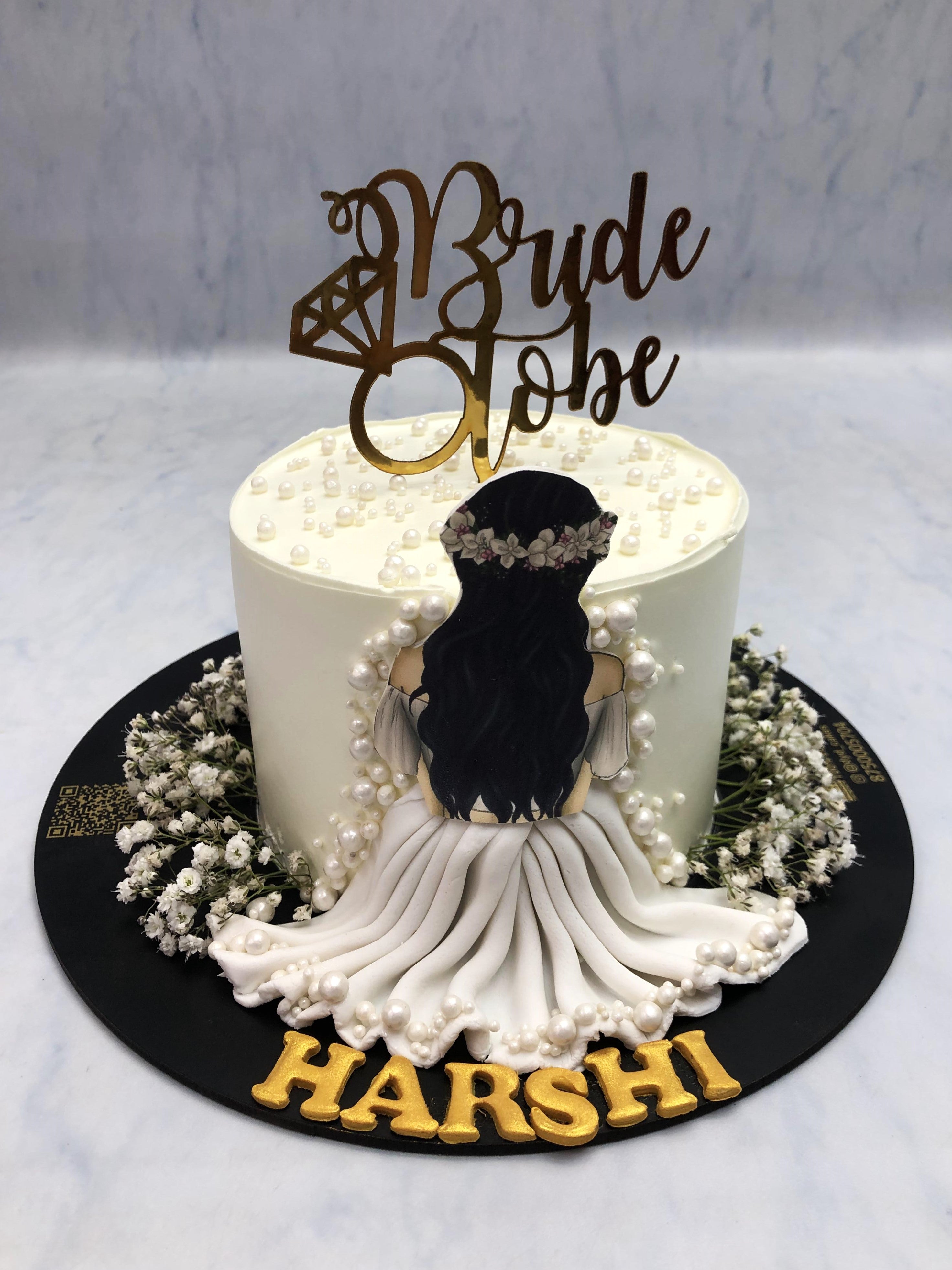 Beautiful Bride To Be Cake