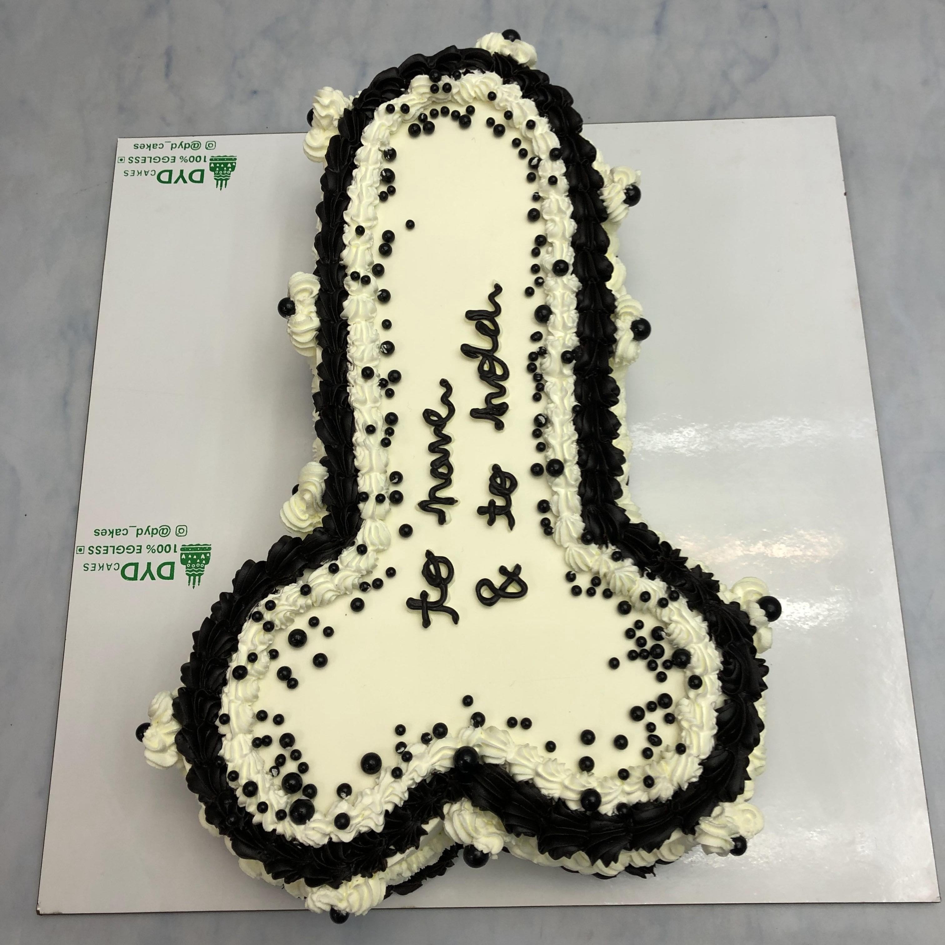 Dick Shape White Black Cake