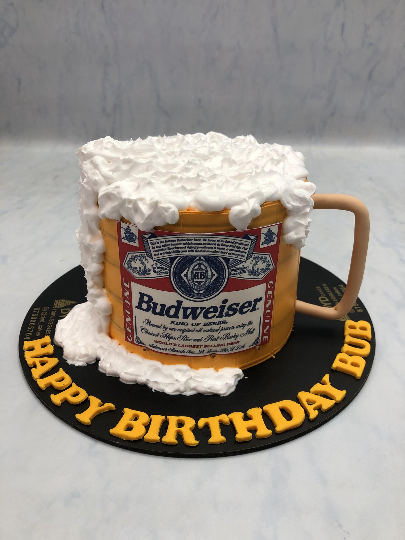 Budweiser Mug Theme Cake – Bento Cakes Noida