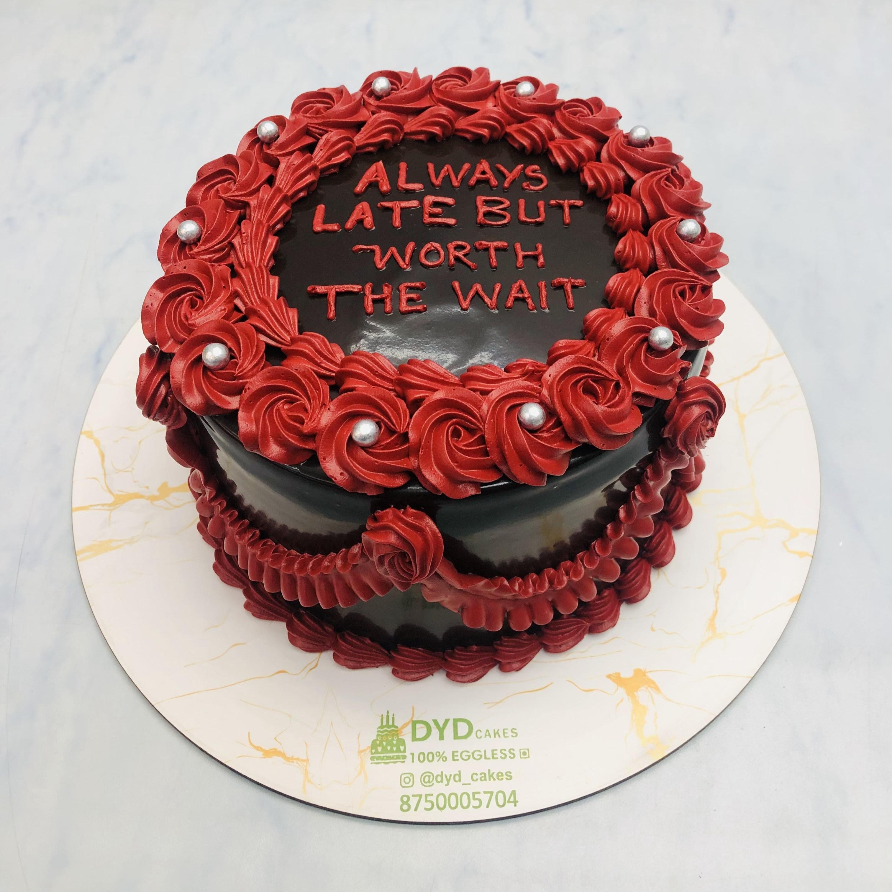 Aesthetic Red Truffle Chocolate Cake