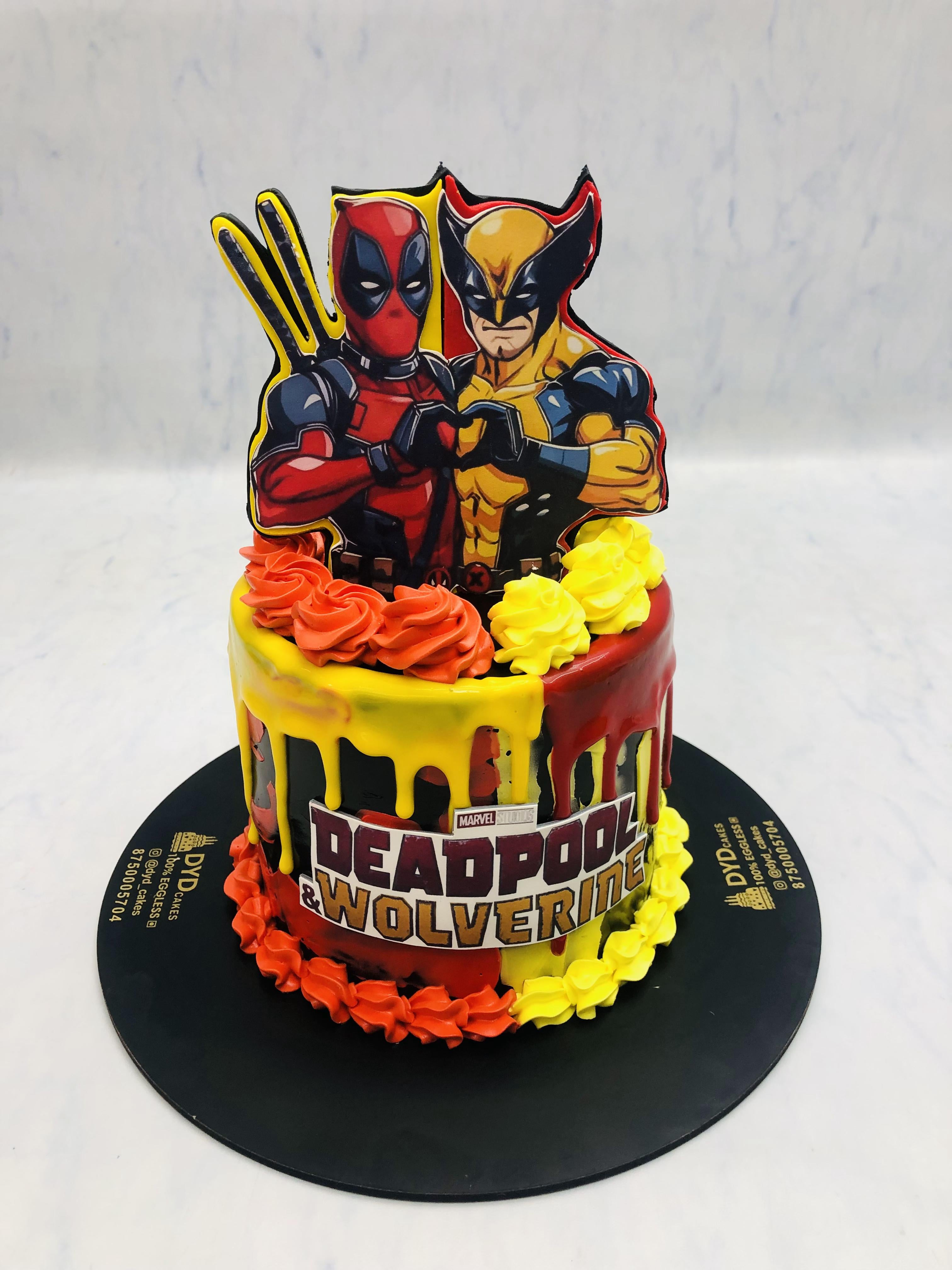 Deadpool & Wolverine Theme Cake