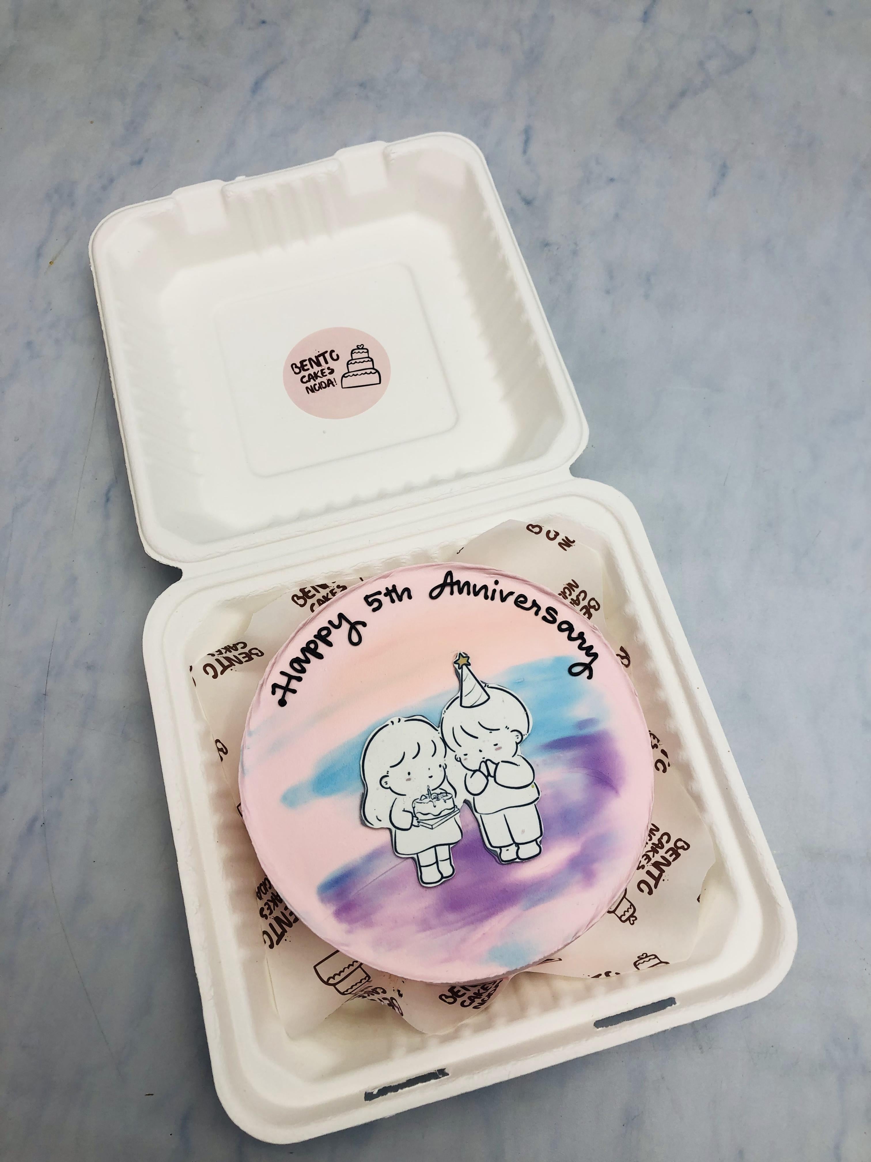 Anniversary Aesthetic theme Bento Cake