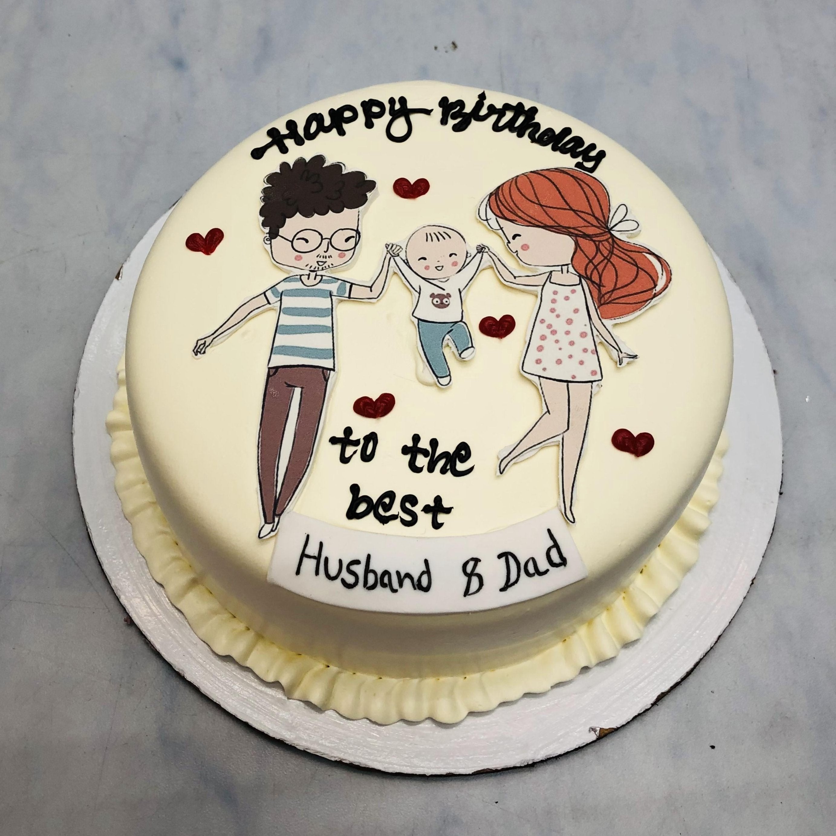 Best Husband Theme Cute Cake