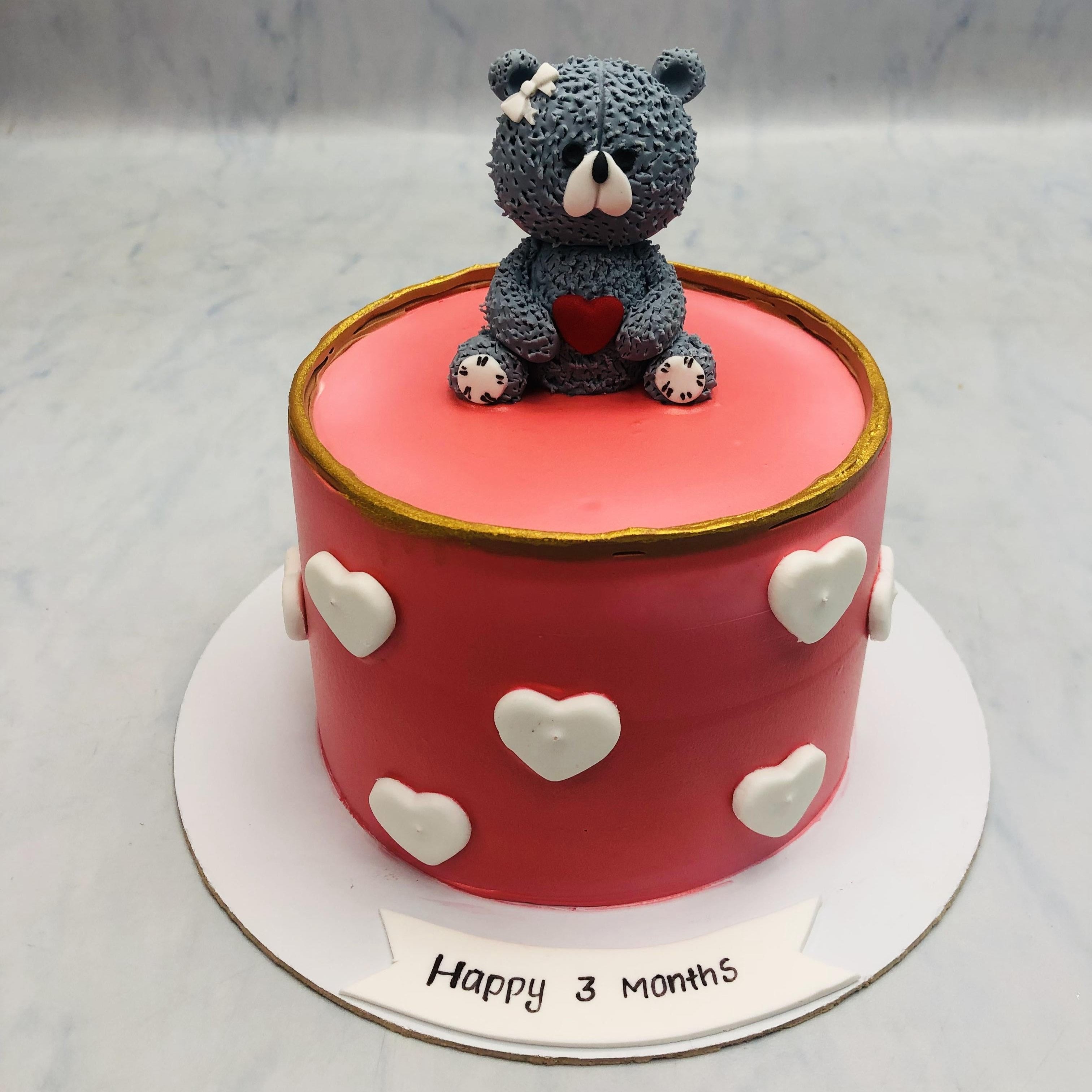 Teddy Theme Baby Birthday Cake