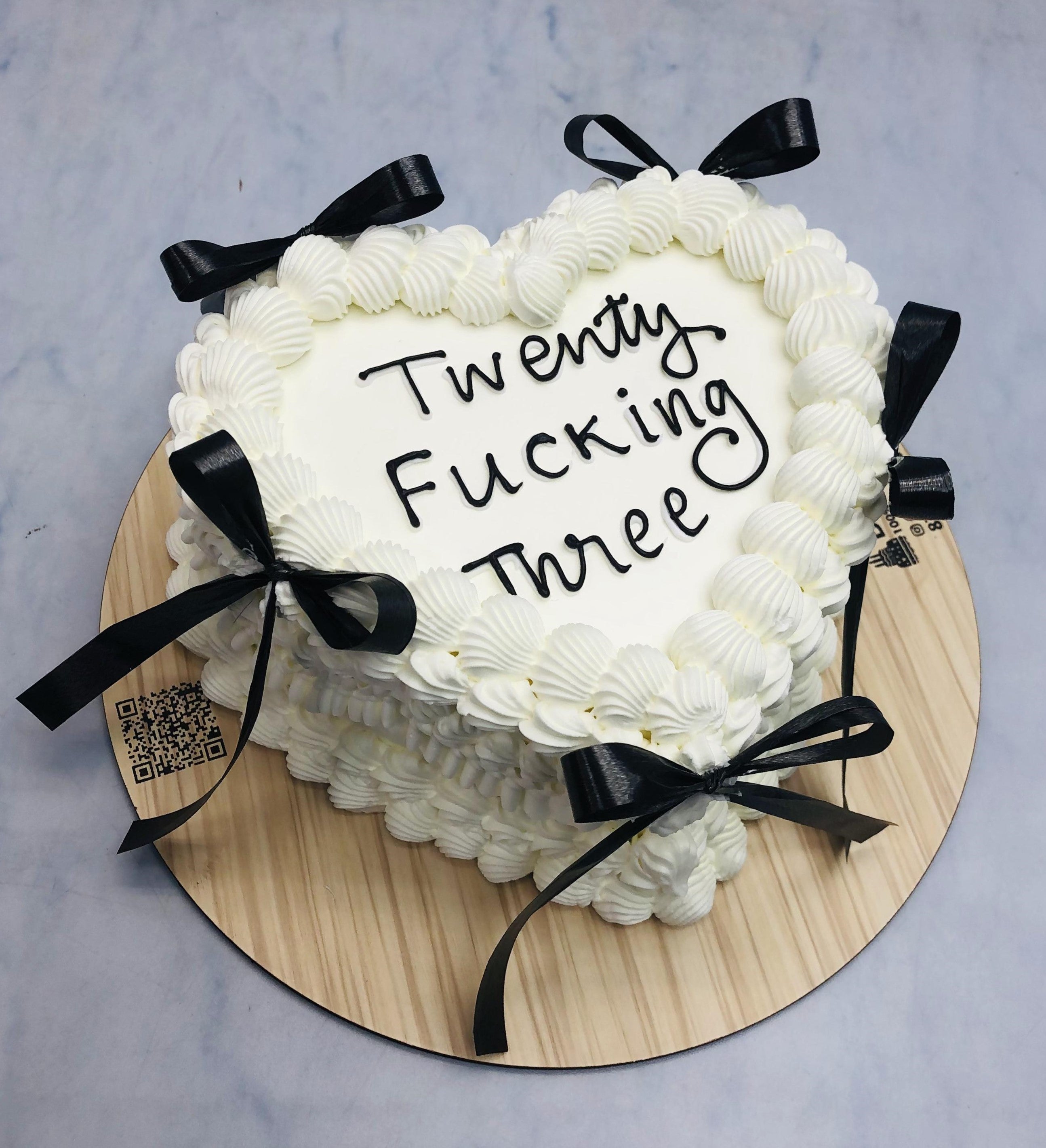 Vintage White Heart Shape Cake