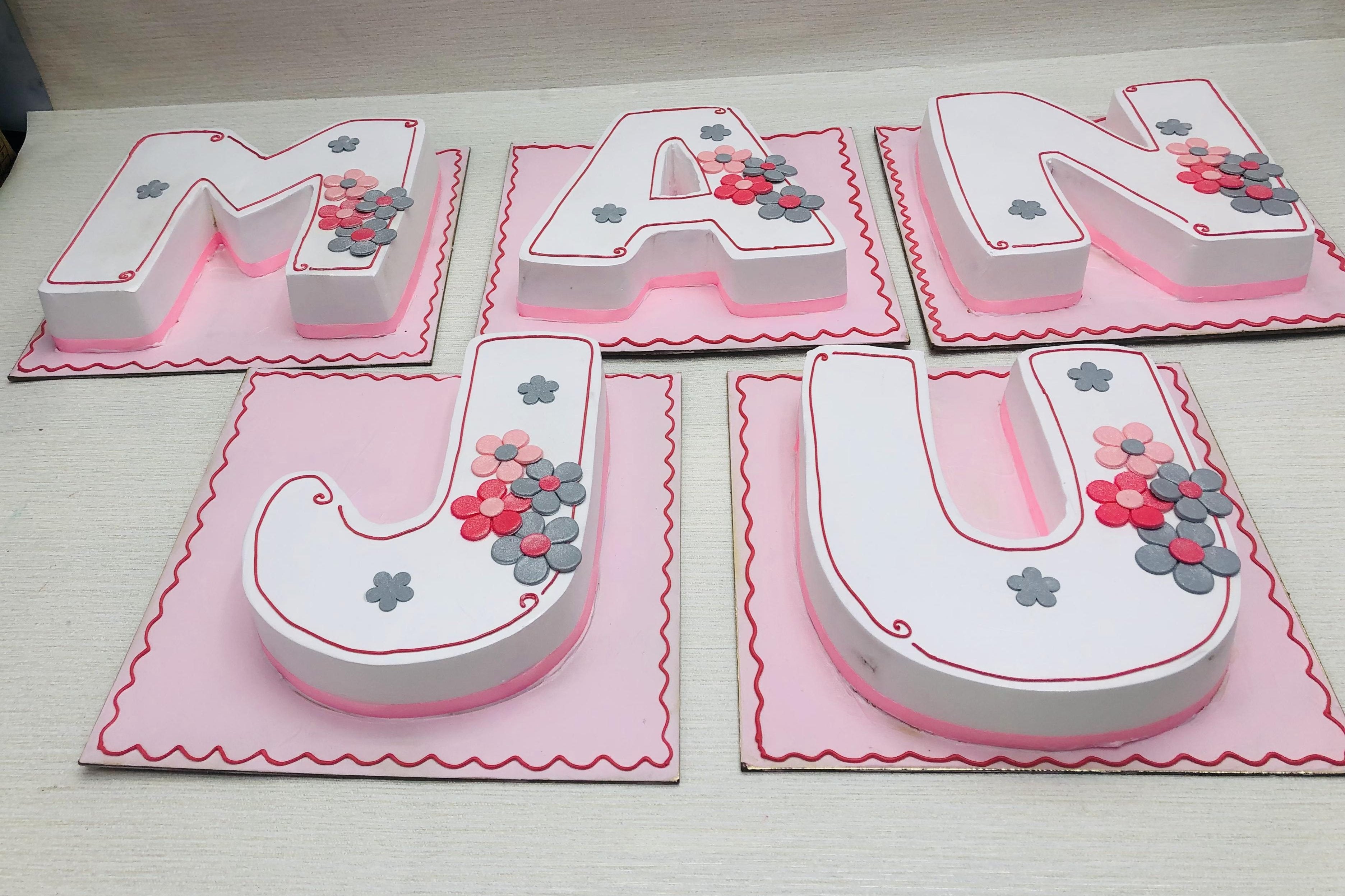 Name Letter Monogram Cake
