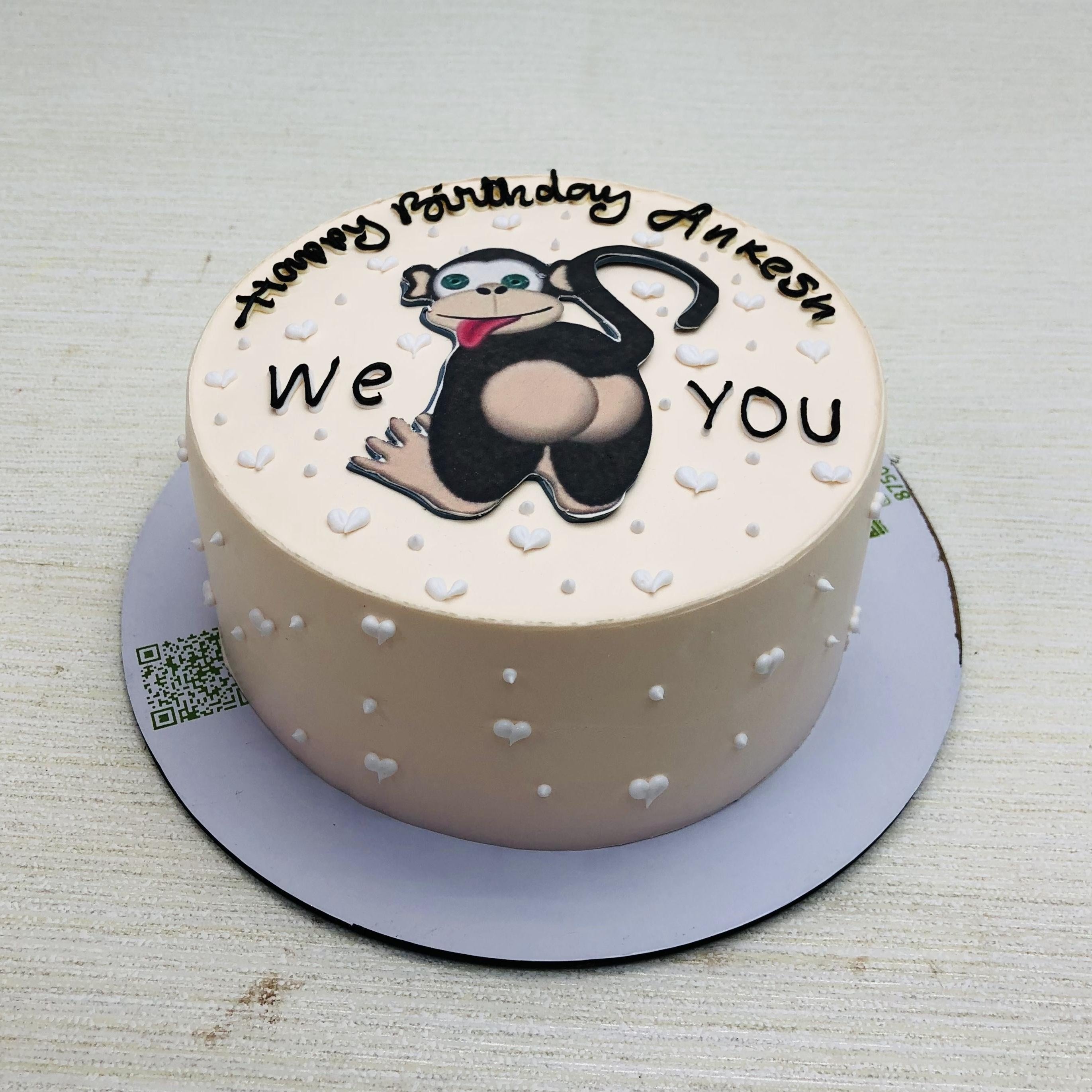 Monkey Theme Birthday Cake