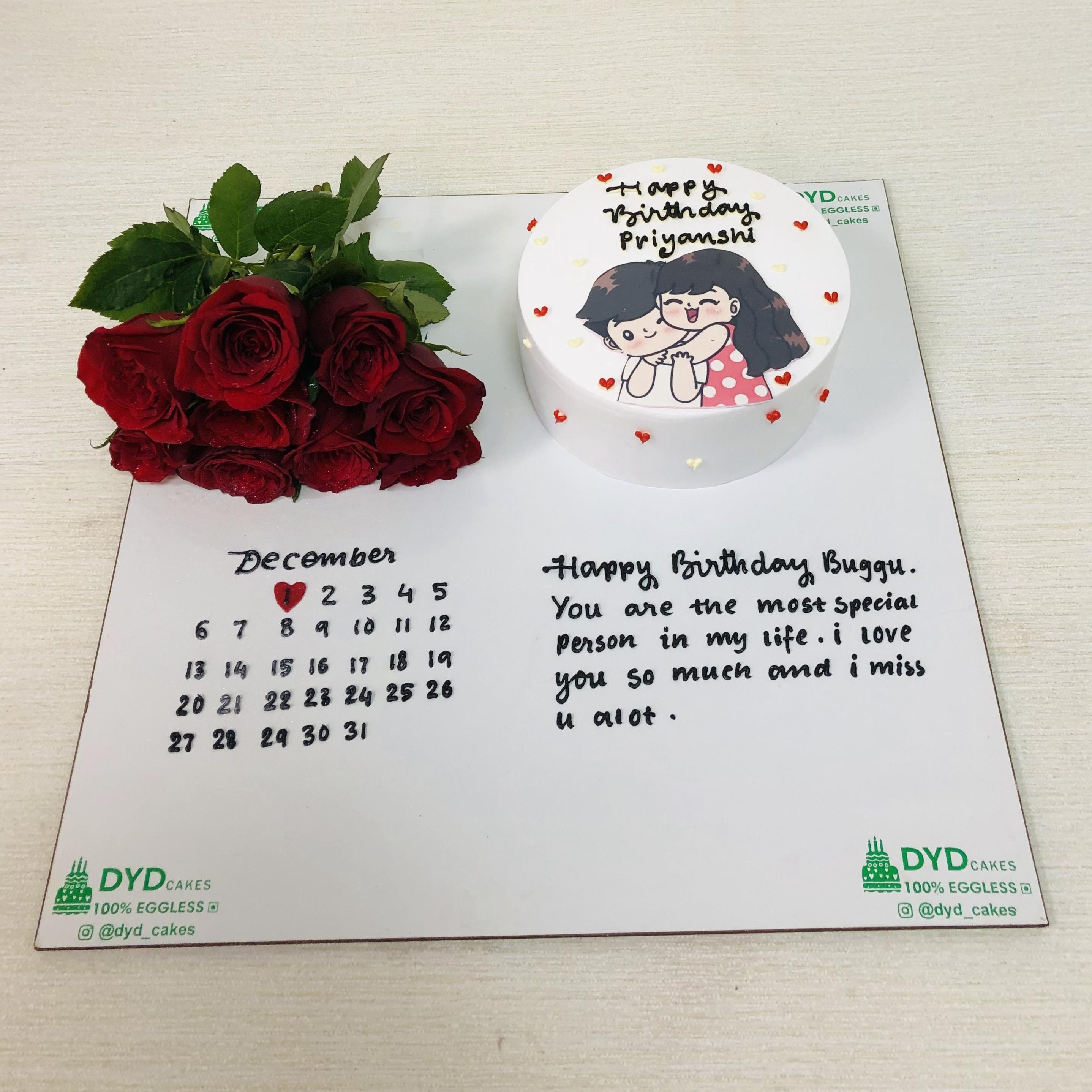 Birthday Theme Floral Cake