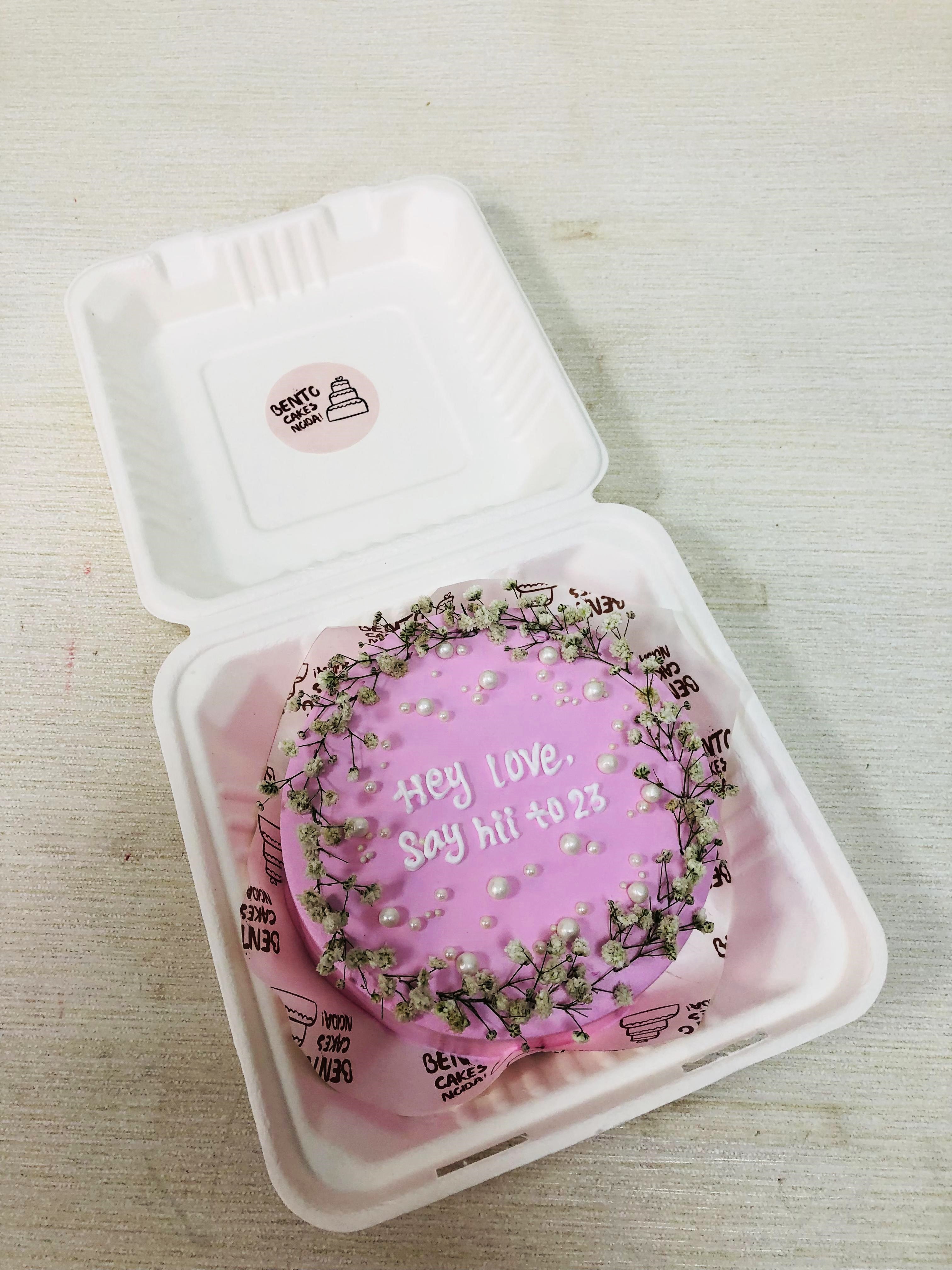 Floral Pink Bento Cake