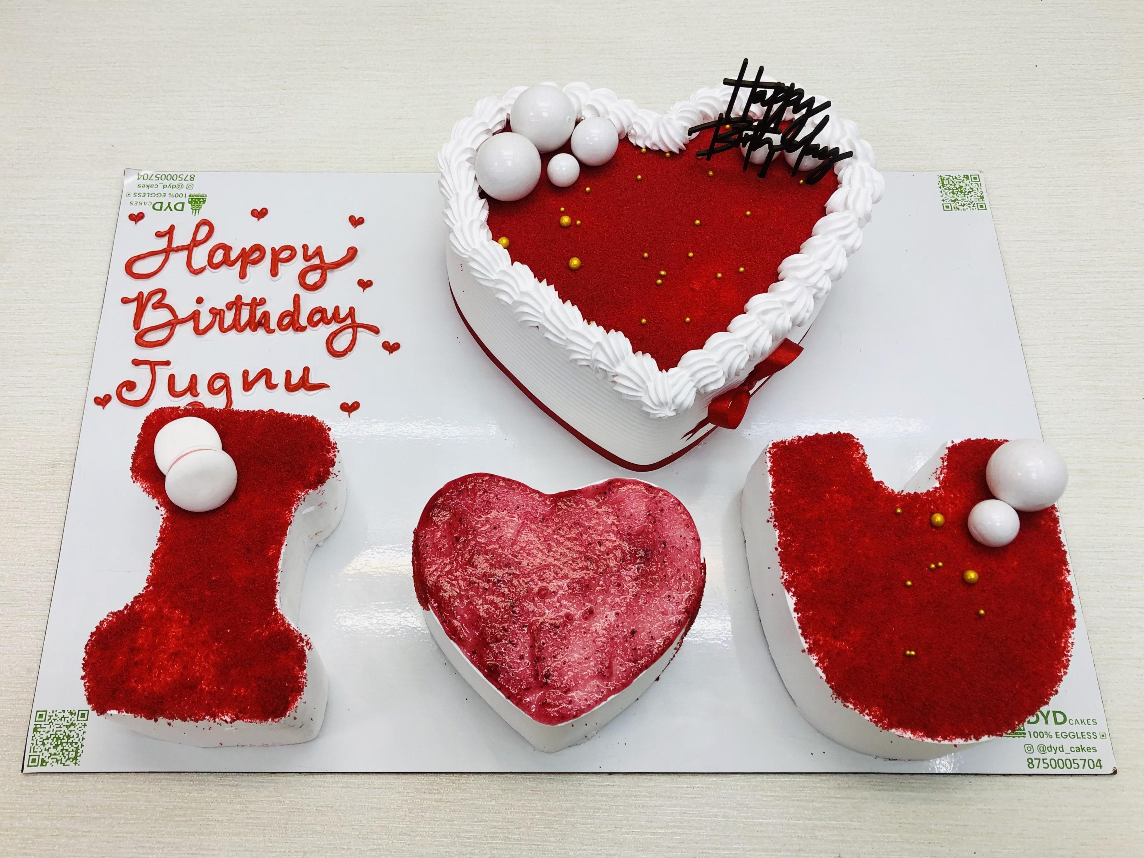 I Love You Theme Monogram Cake