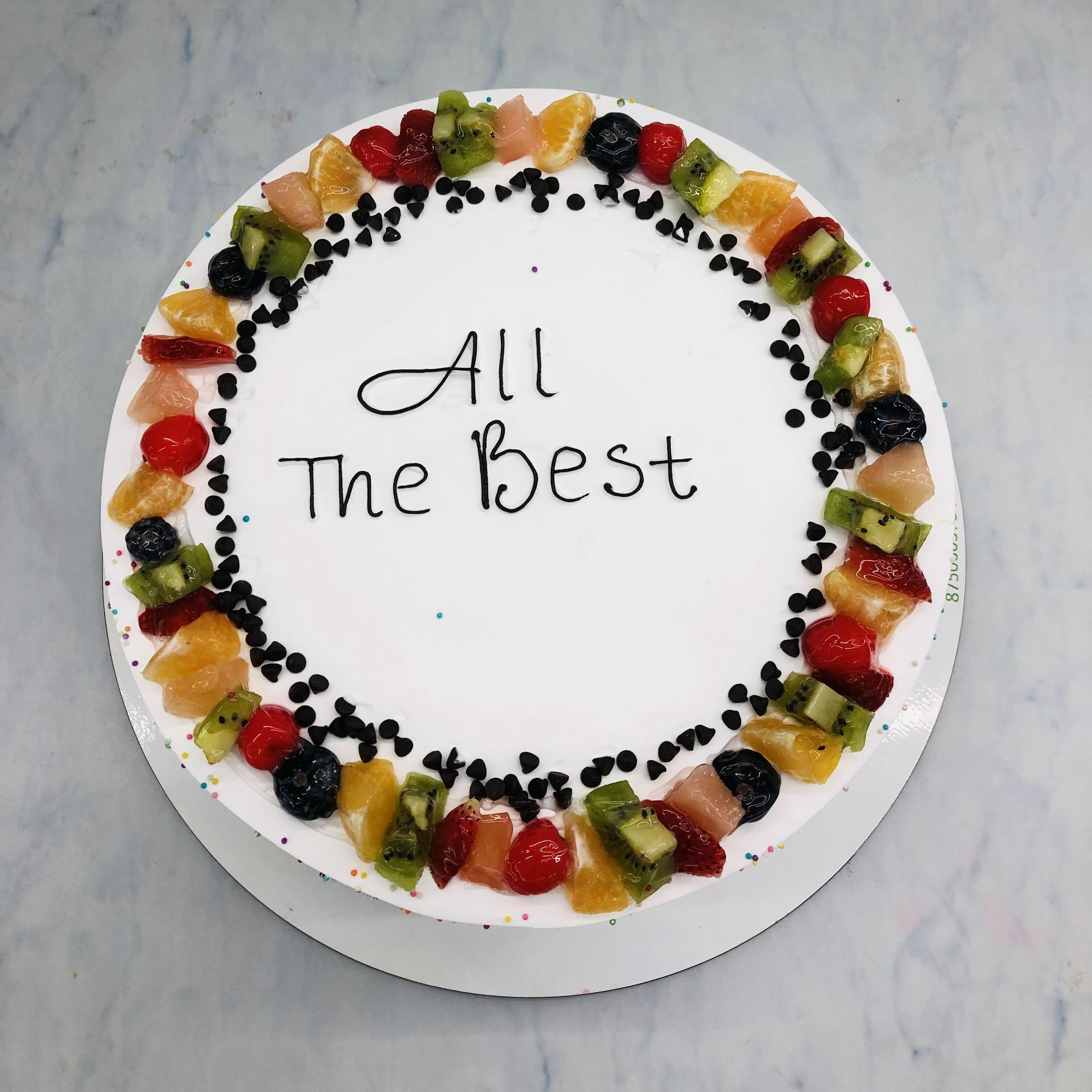 Farewell Theme Fruits Cake