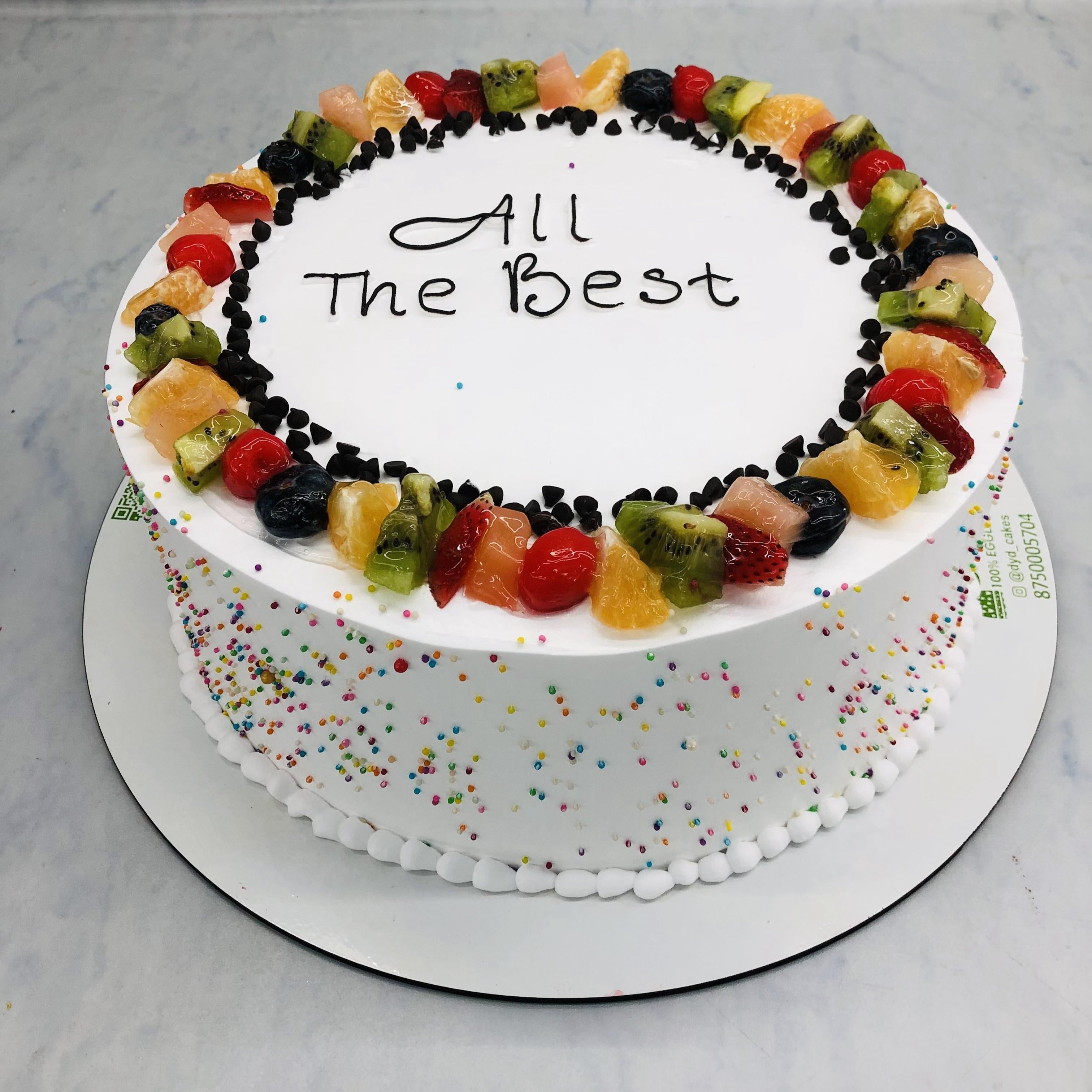 Farewell Theme Fruits Cake