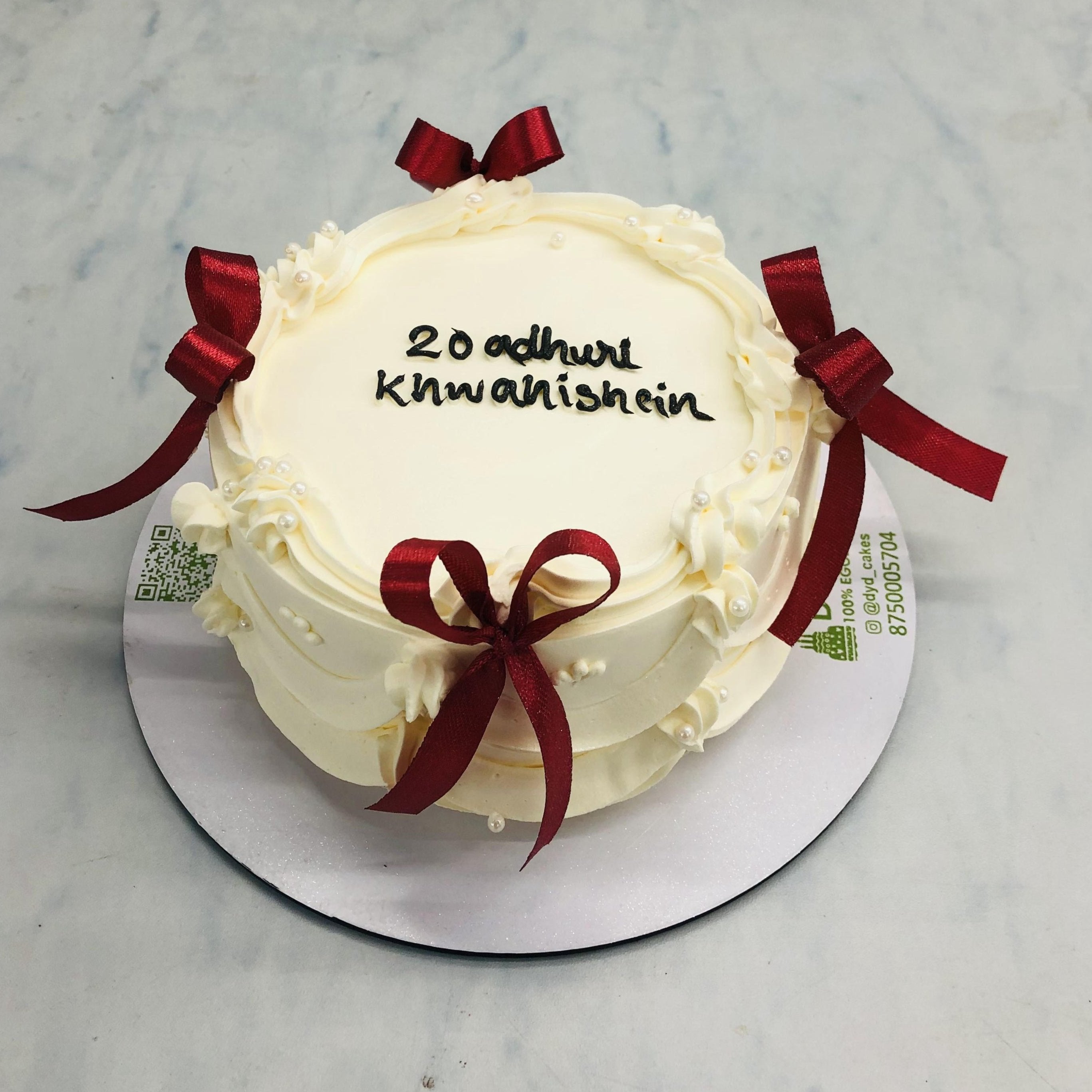 Off White Aesthetic Birthday Cake