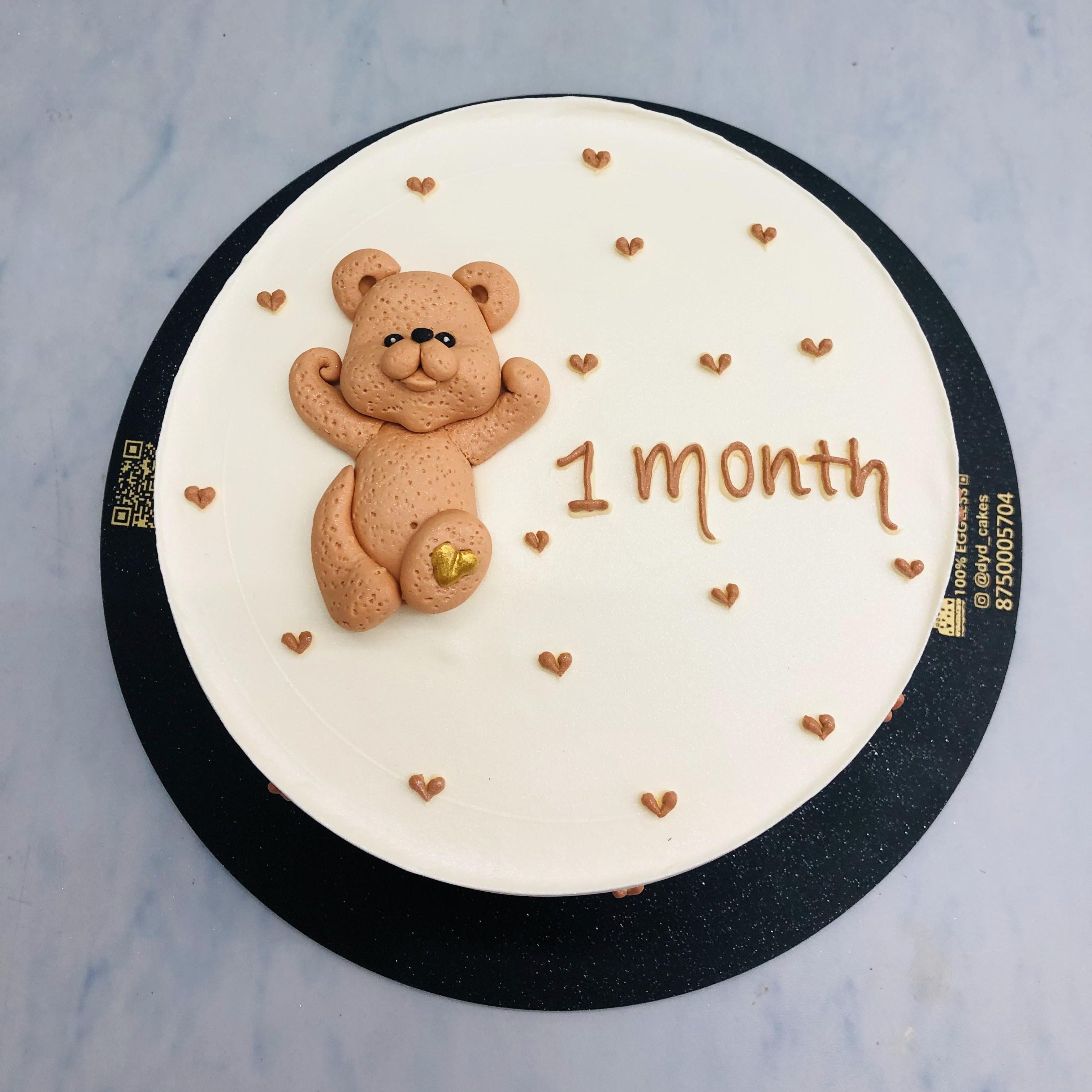 Cute Teddy Theme Baby Cake