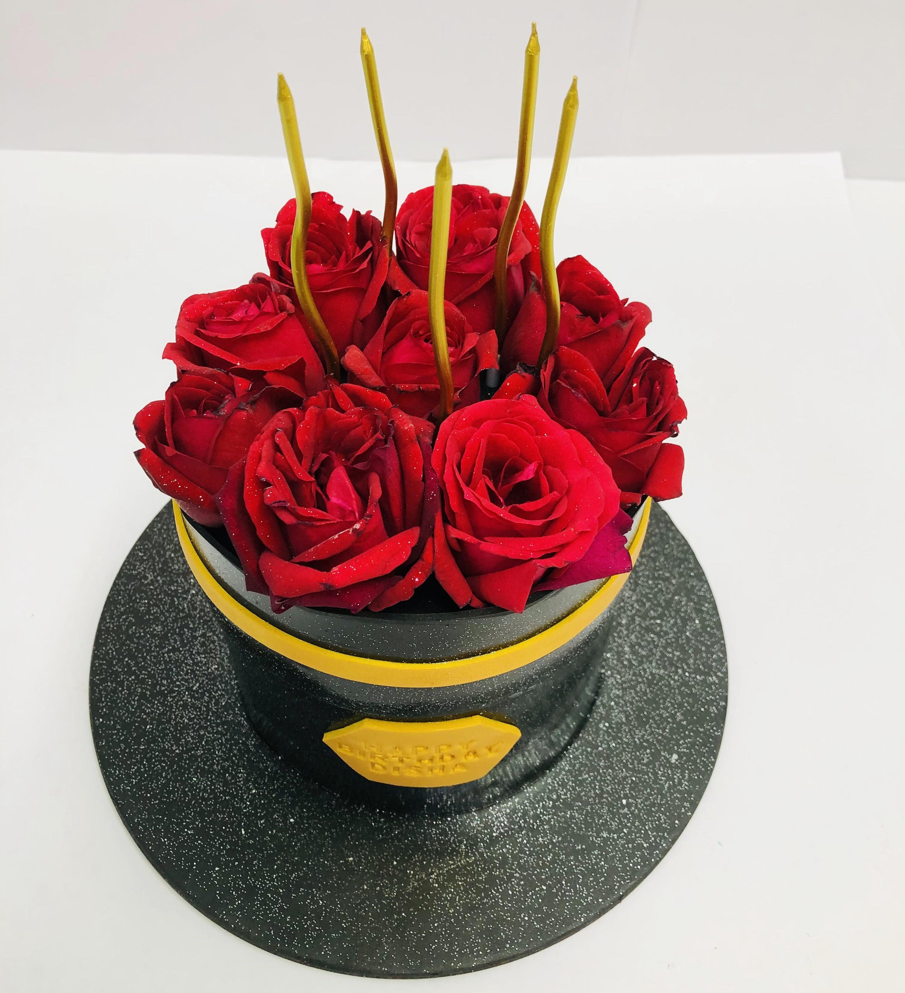 Dark Chocolate Cake With Roses