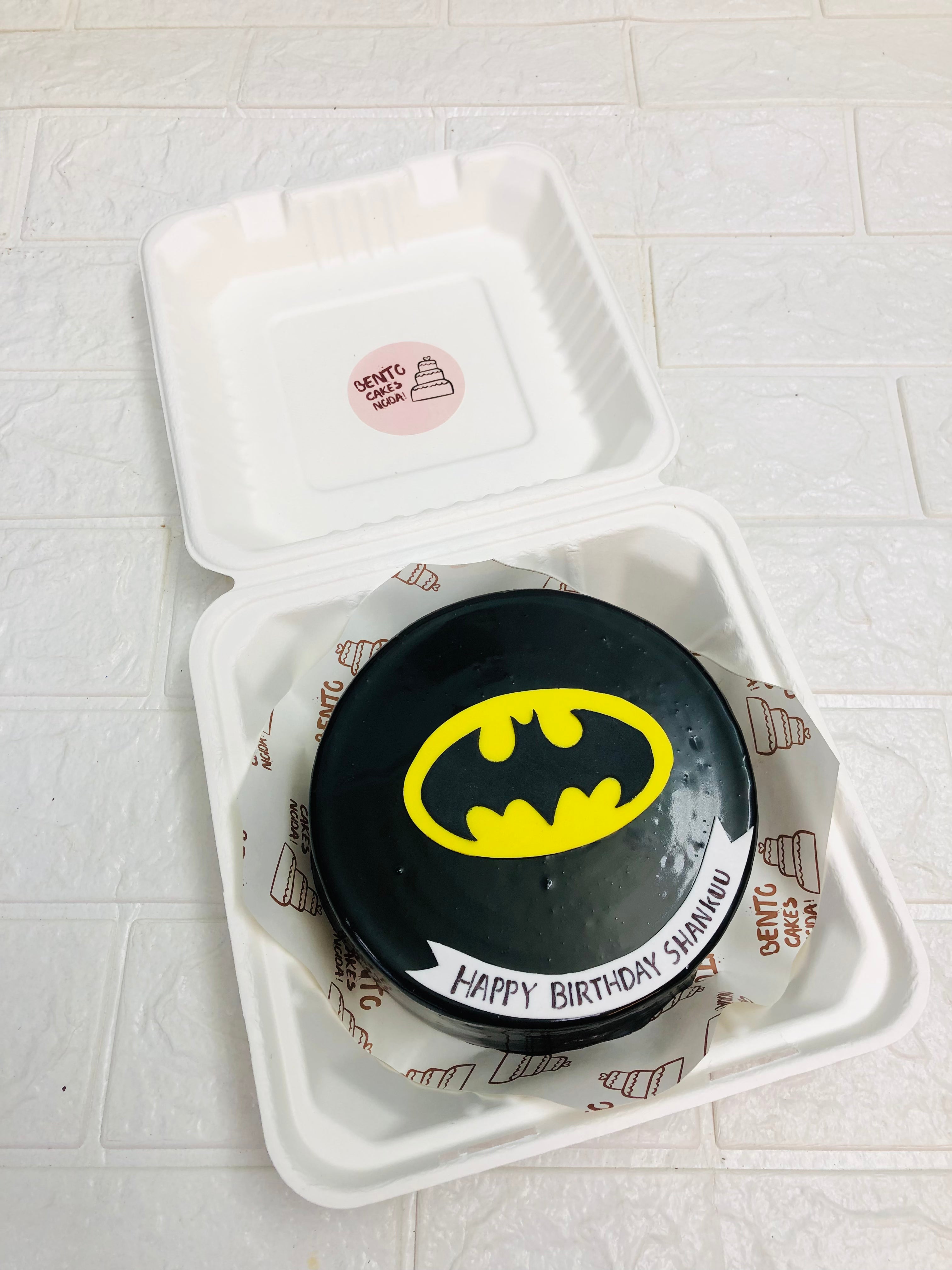 Batman Theme Black Bento Cake