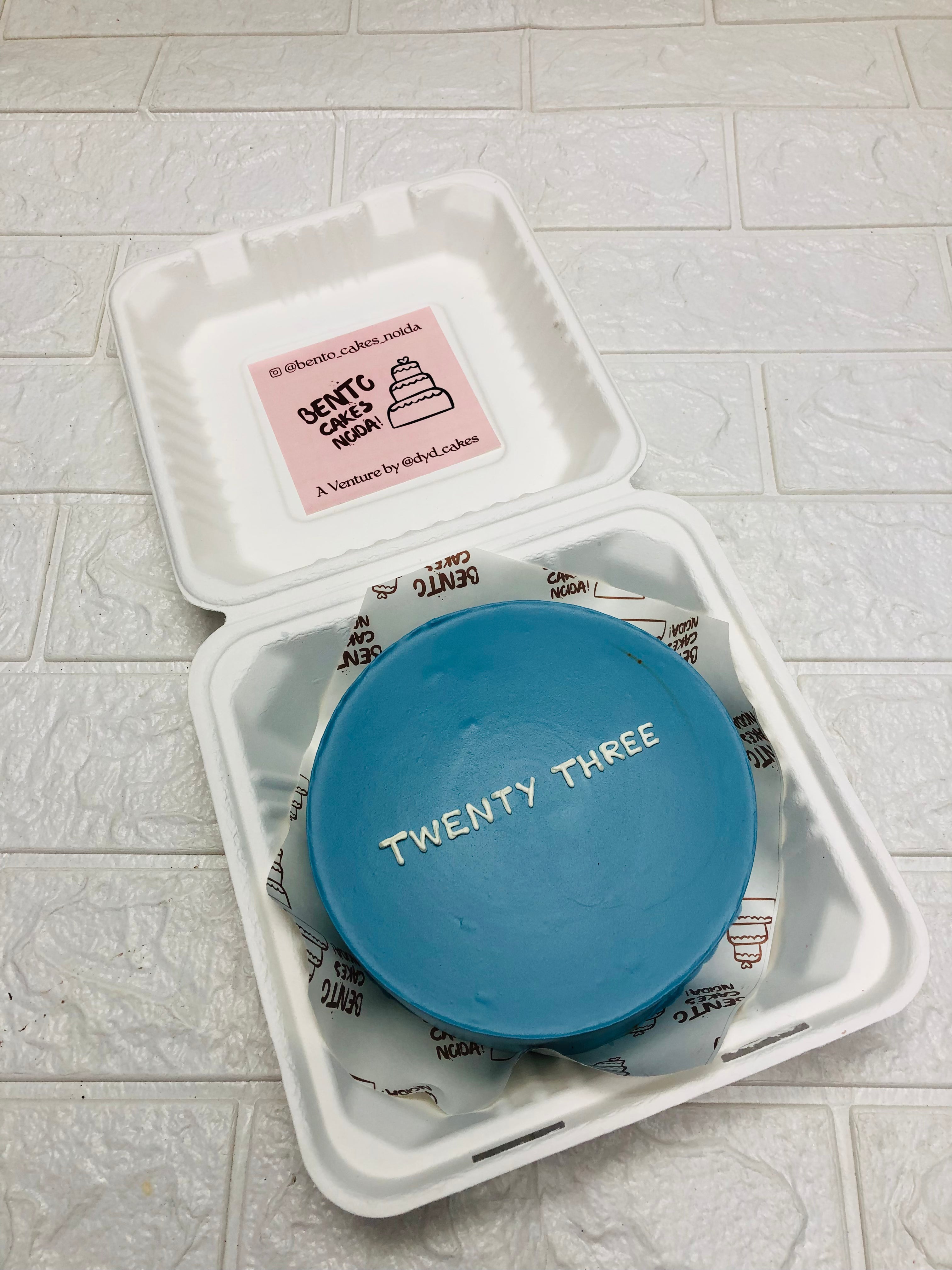 Blue Birthday Bento Cake