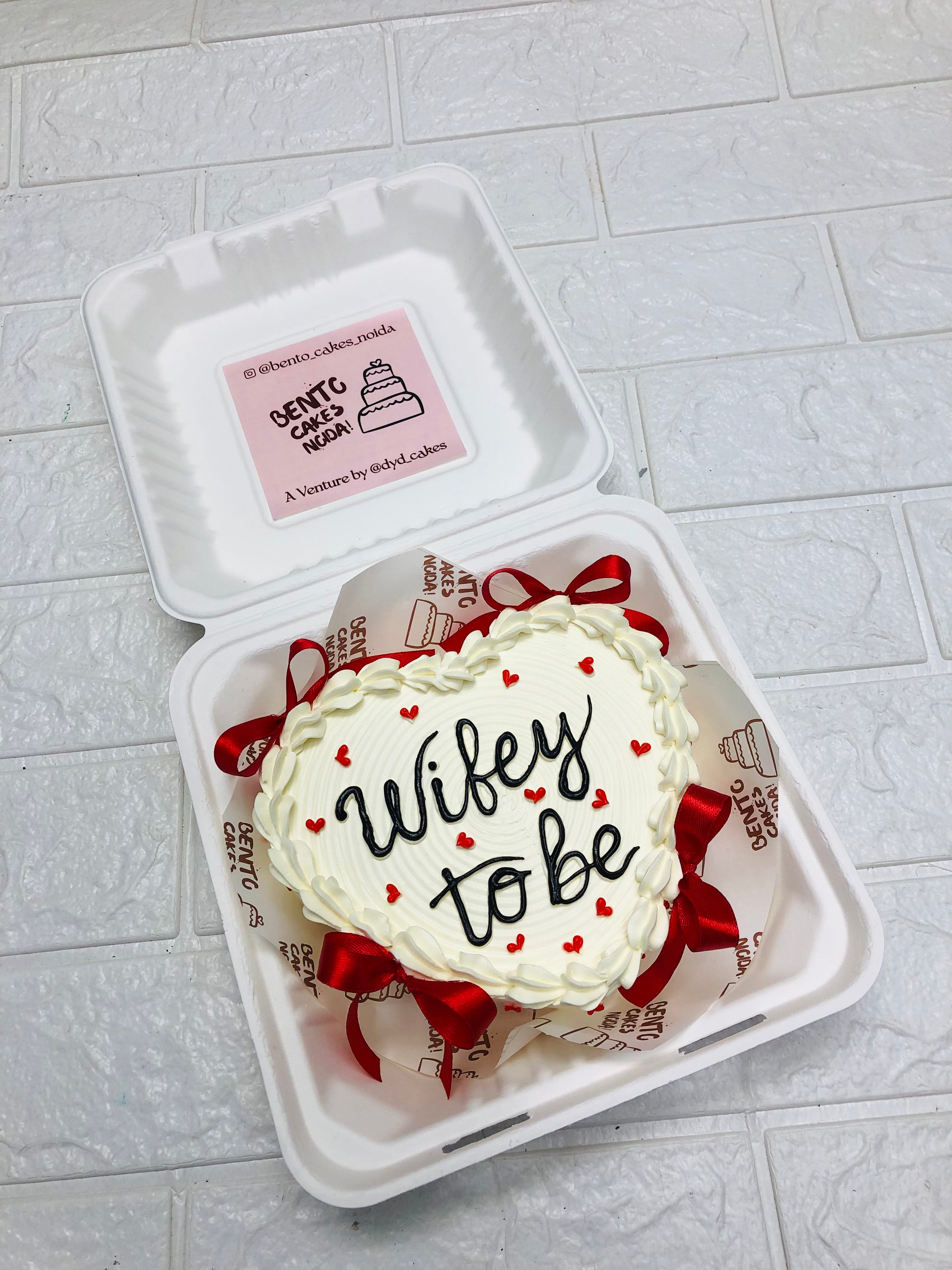 Wifey To Be Heart Bento Cake 2