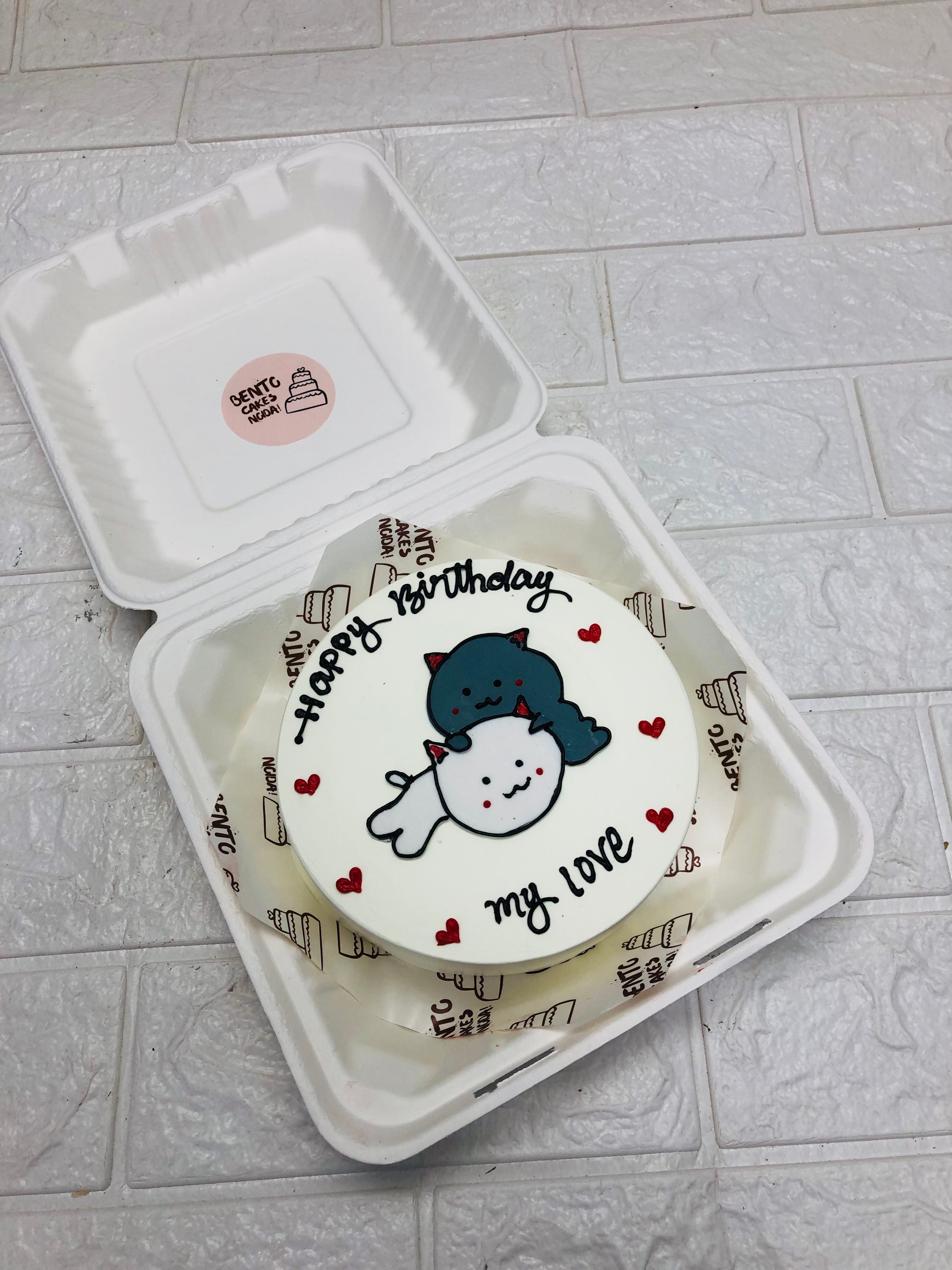 Loving Couple Cute Bento Cake