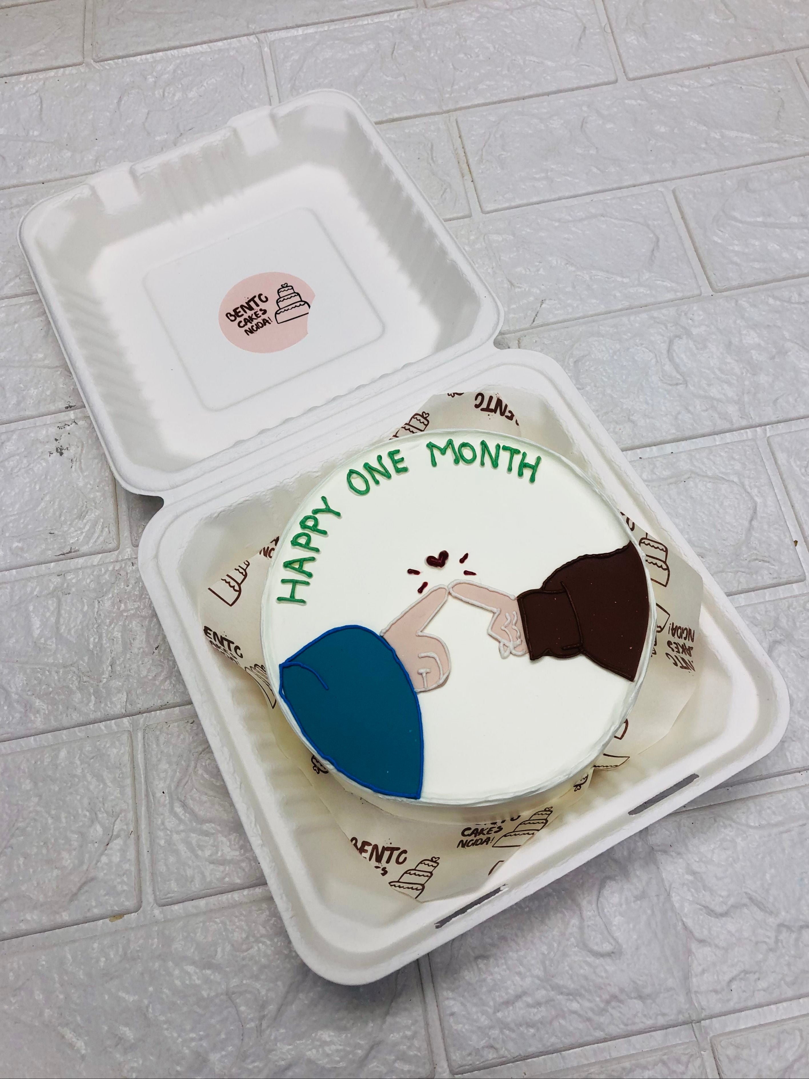Happy One Month Theme Bento Cake