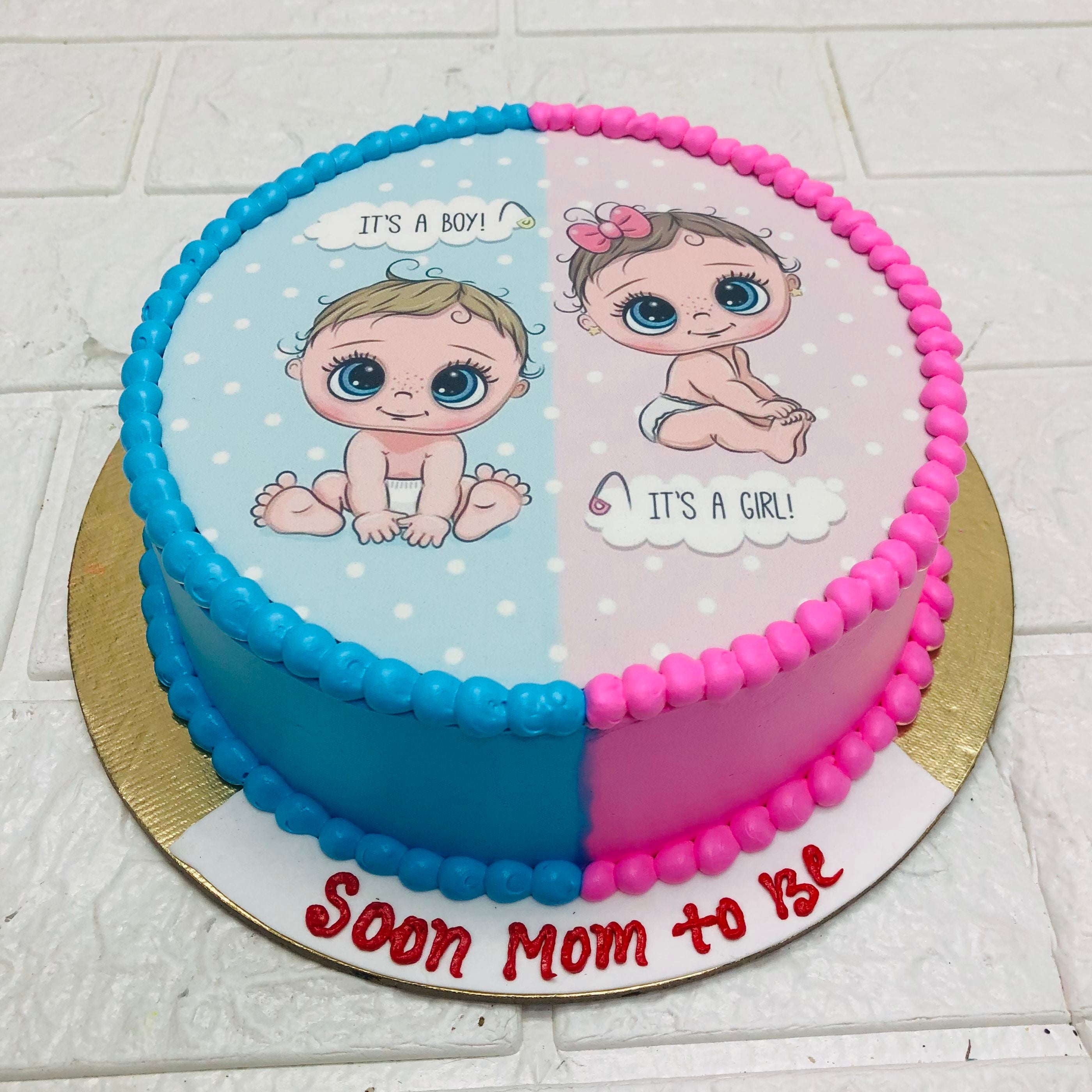 Mom To Be Beautiful Cake