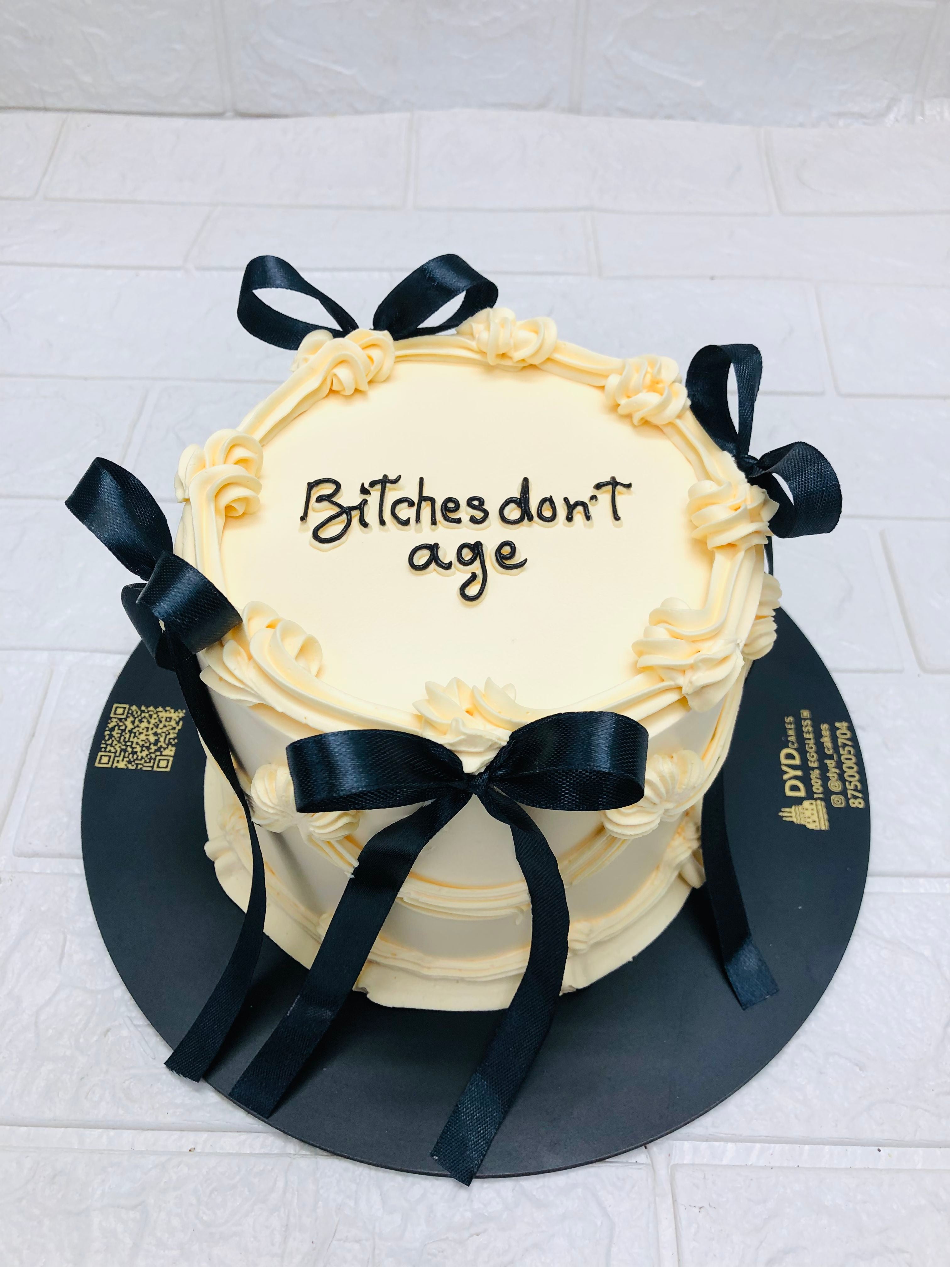 Vintage Off White Theme Cake 2