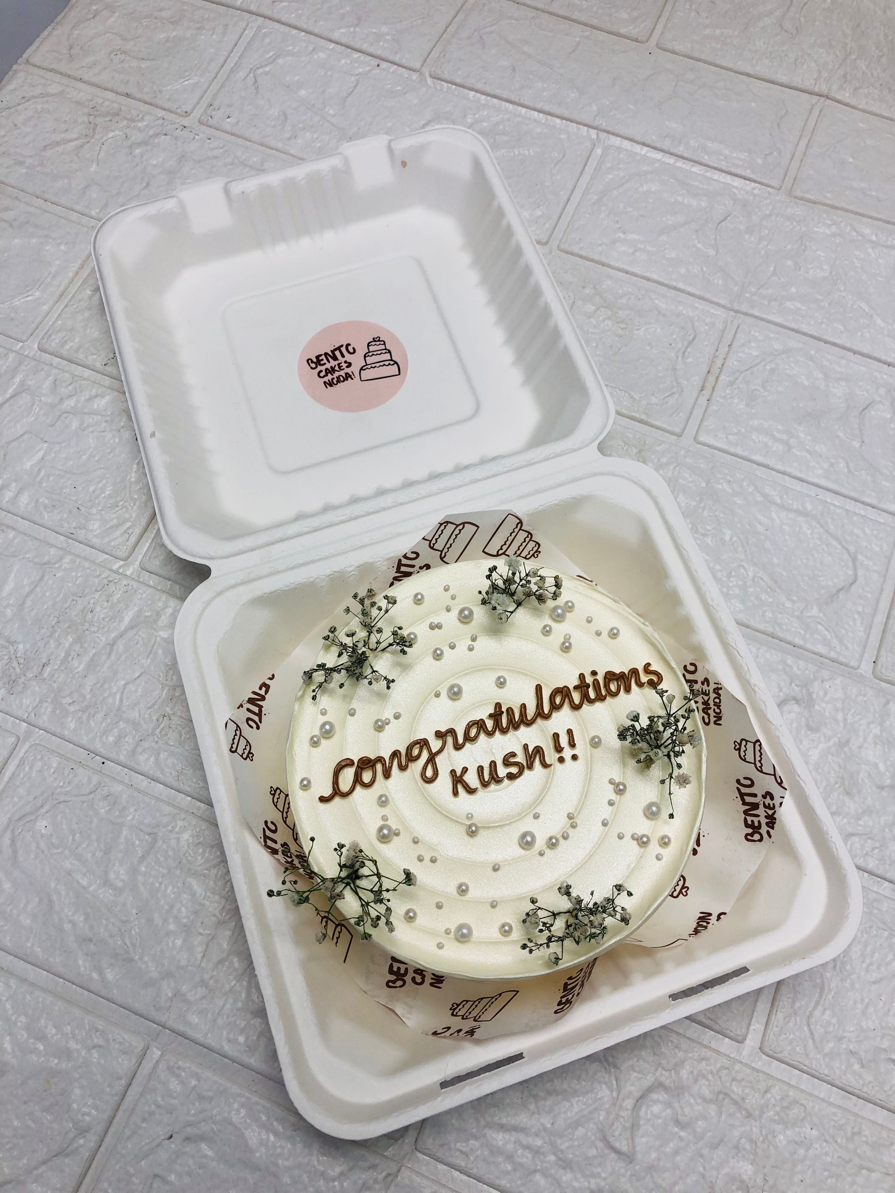 Congratulations Theme Floral Bento Cake