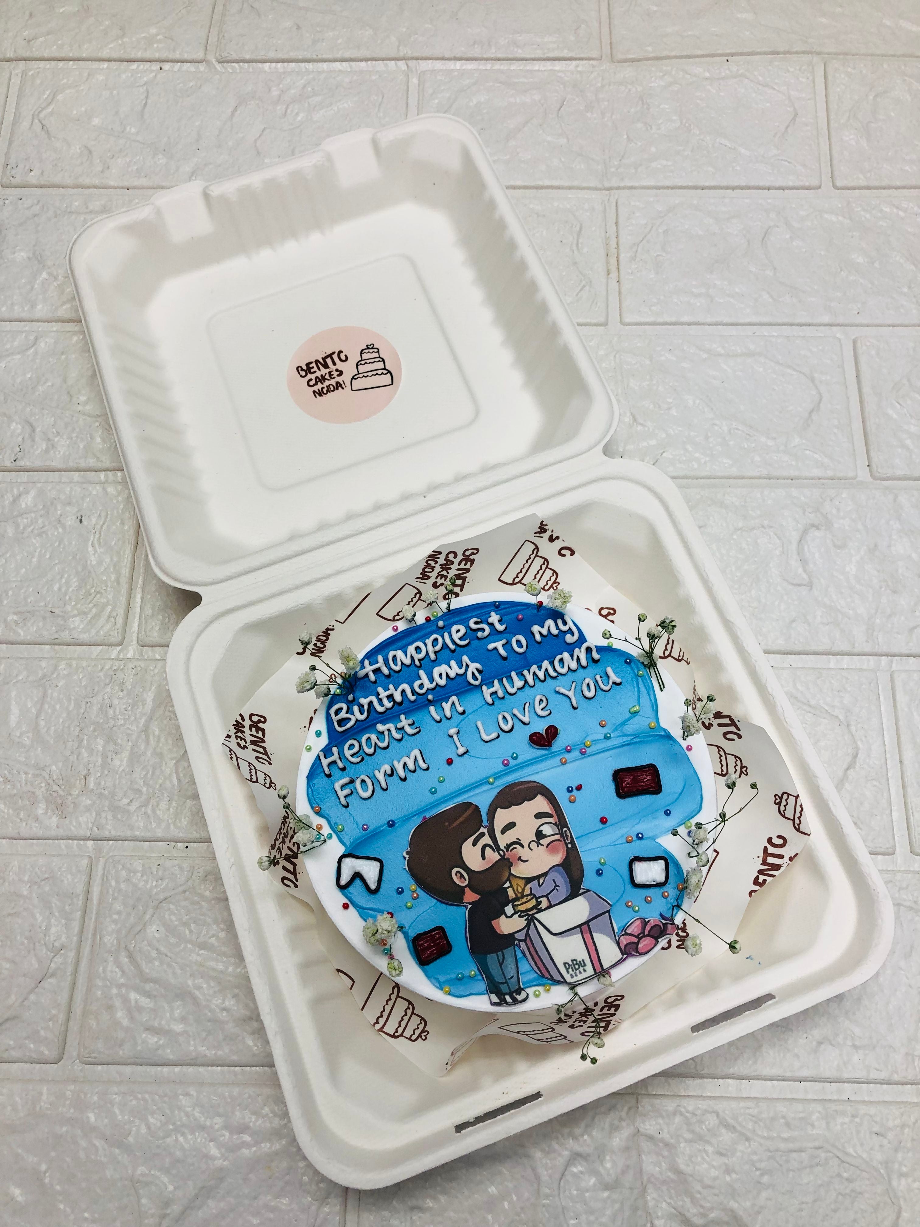 Love Theme Couple Bento Cake