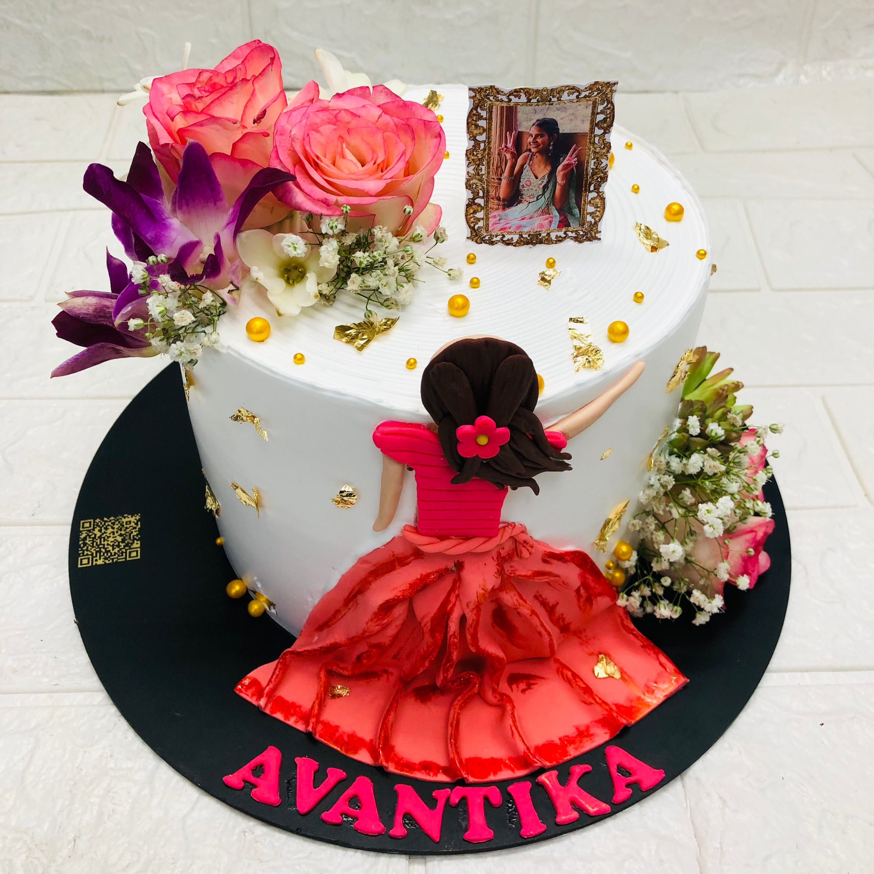 Princess Floral Birthday Cake