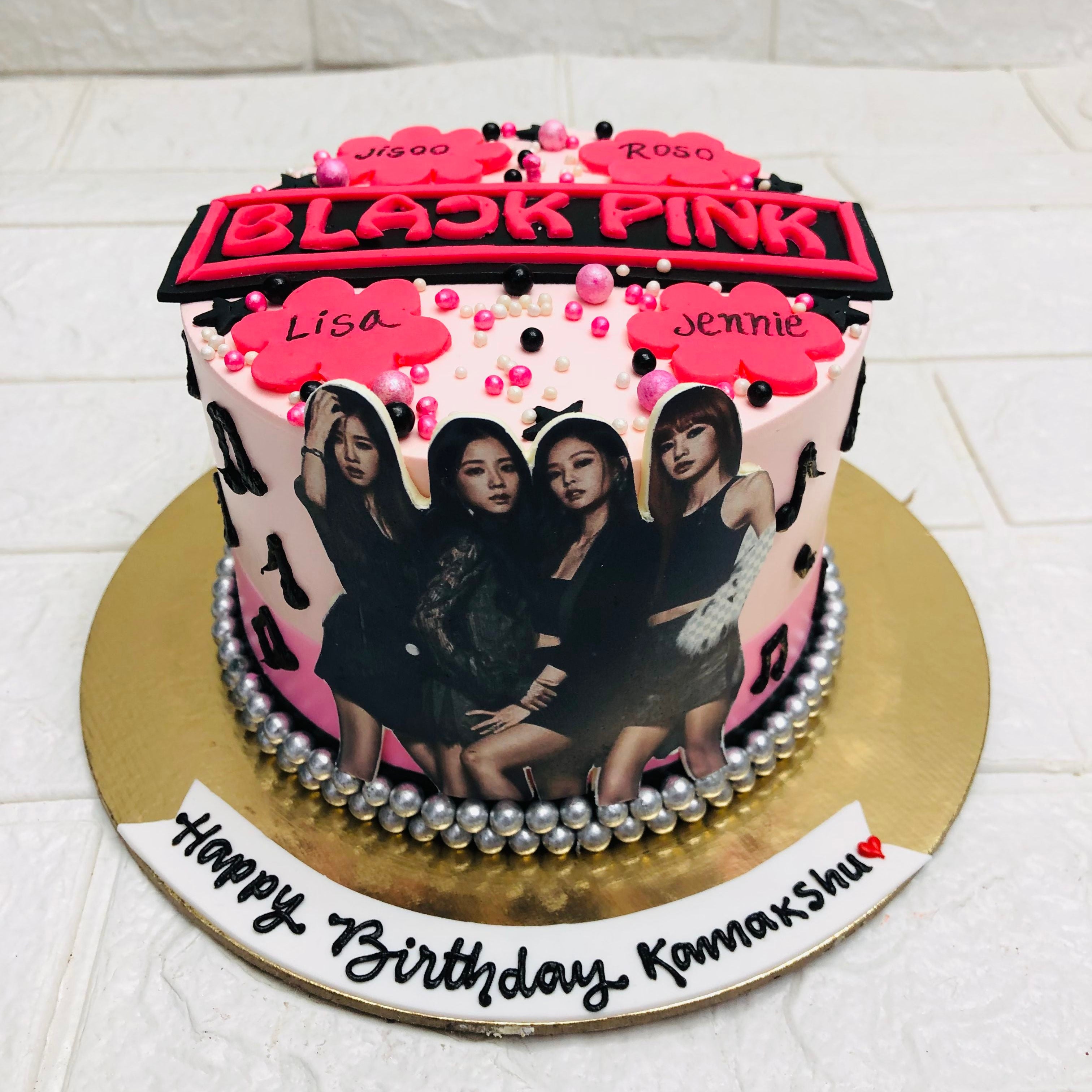 Black Pink BTS Cake